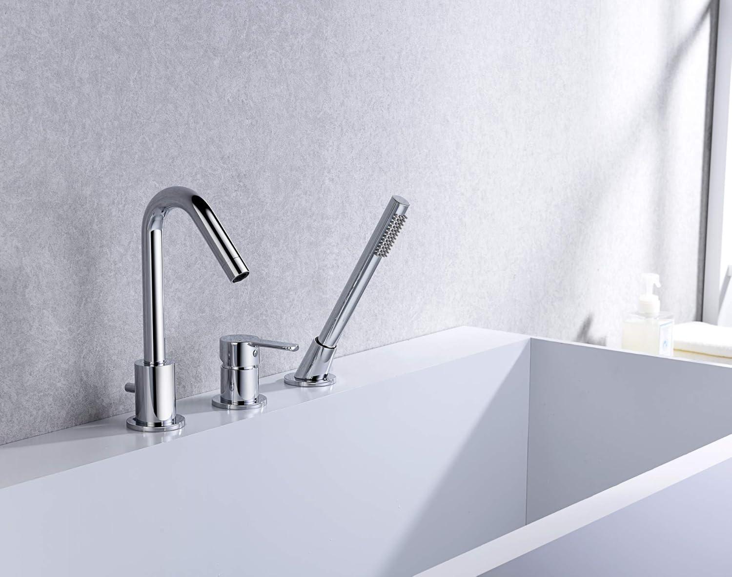 Bathtub Faucet with Handheld Shower, Bath Tub Faucet with Single Handle