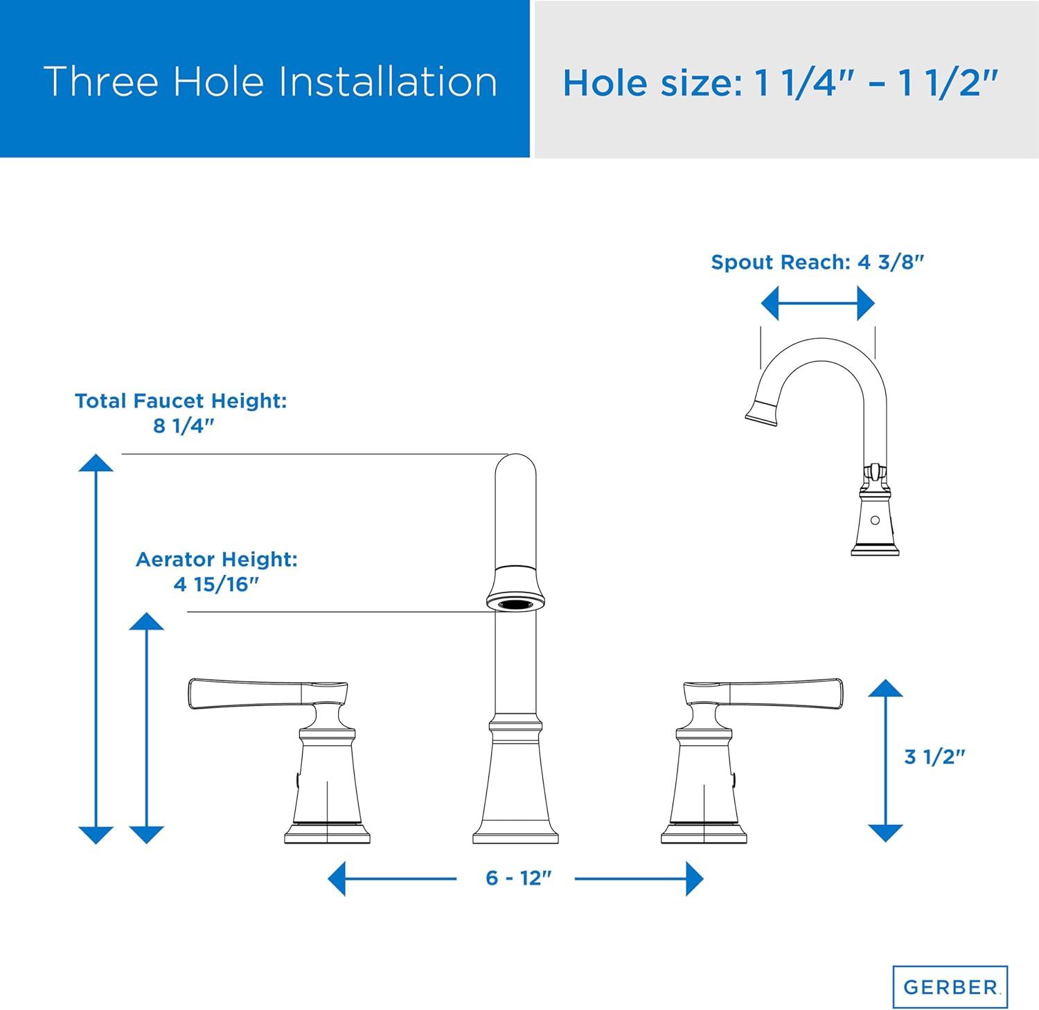 Gerber D304179 Northerly 1.2 GPM Widespread Bathroom Faucet - Chrome