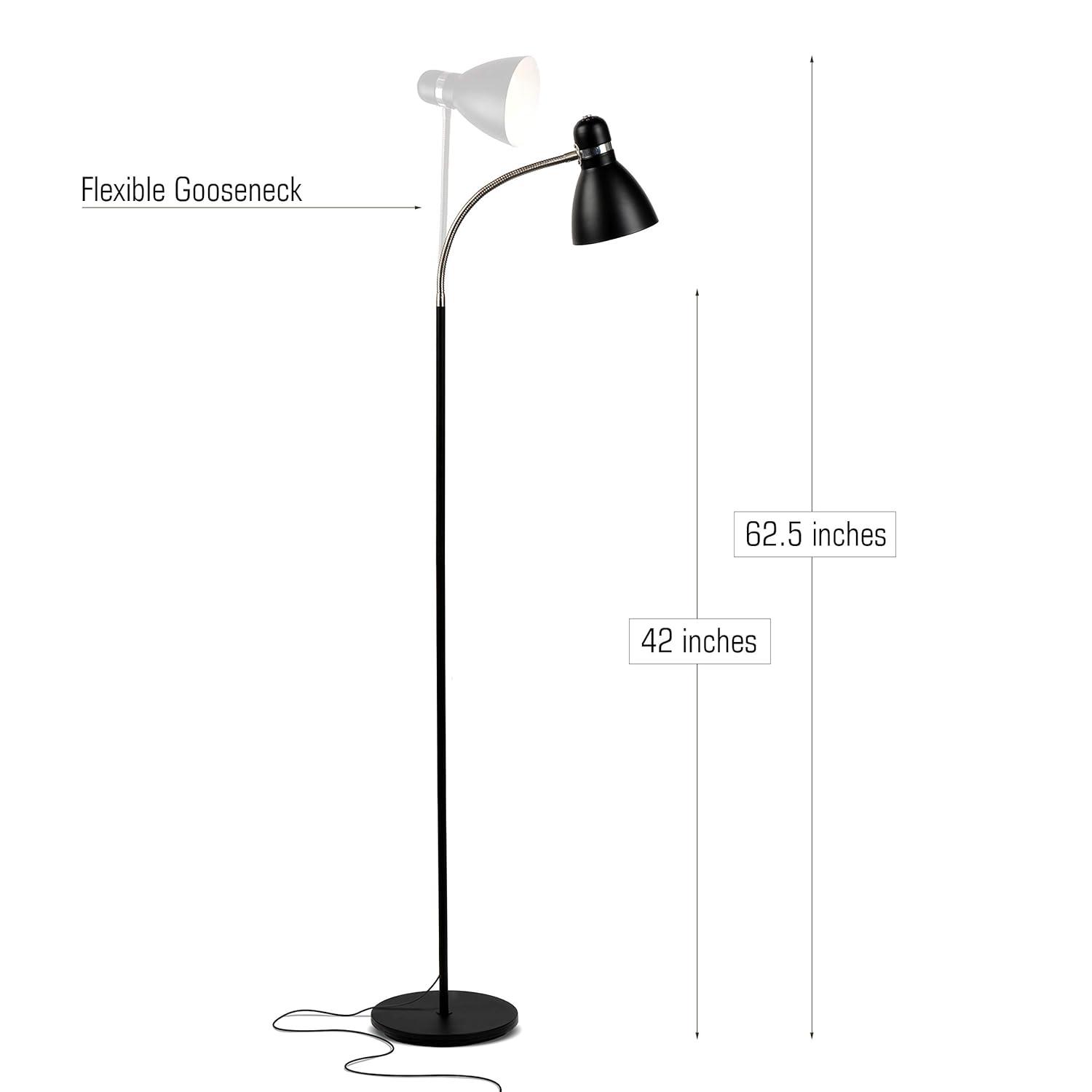 Brightech Avery 62.5 in. Modern LED Standing Floor Lamp with Metal Cone Shade and 3-Way Dimming Light