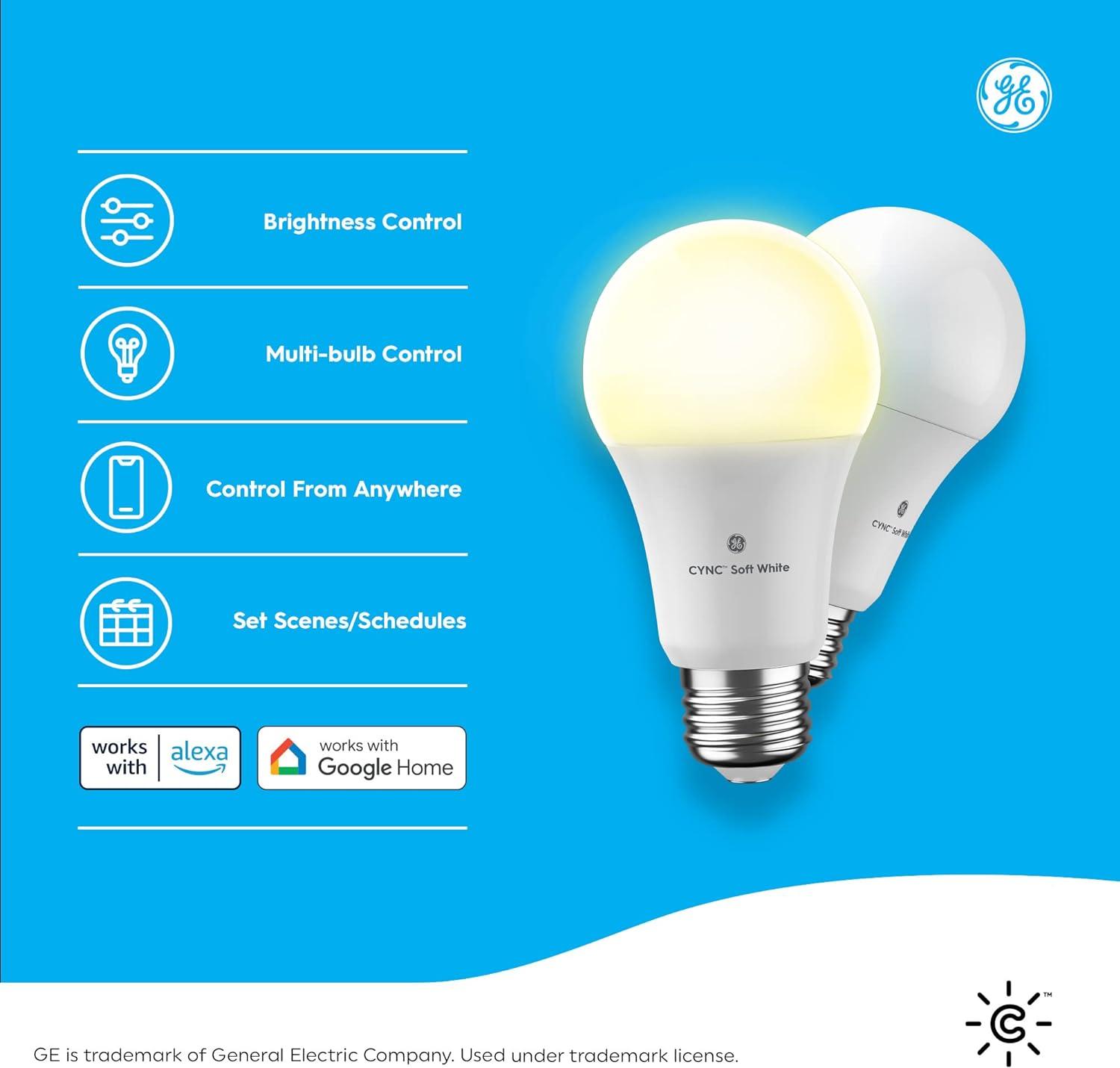 Soft White Dimmable LED Smart Bulb with Voice Control