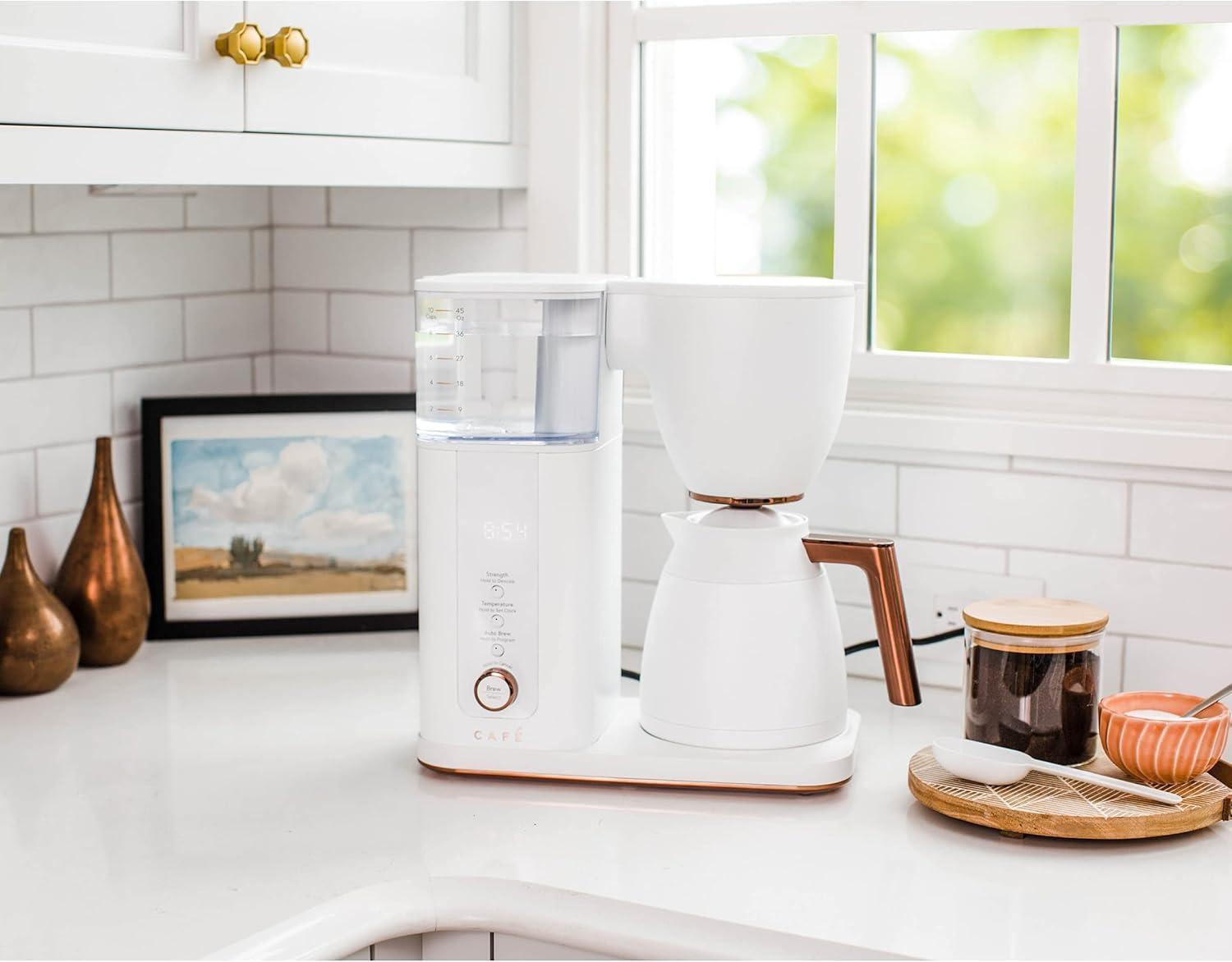 Café ™ Matte White 10-Cup Drip Coffee Maker with Thermal Carafe