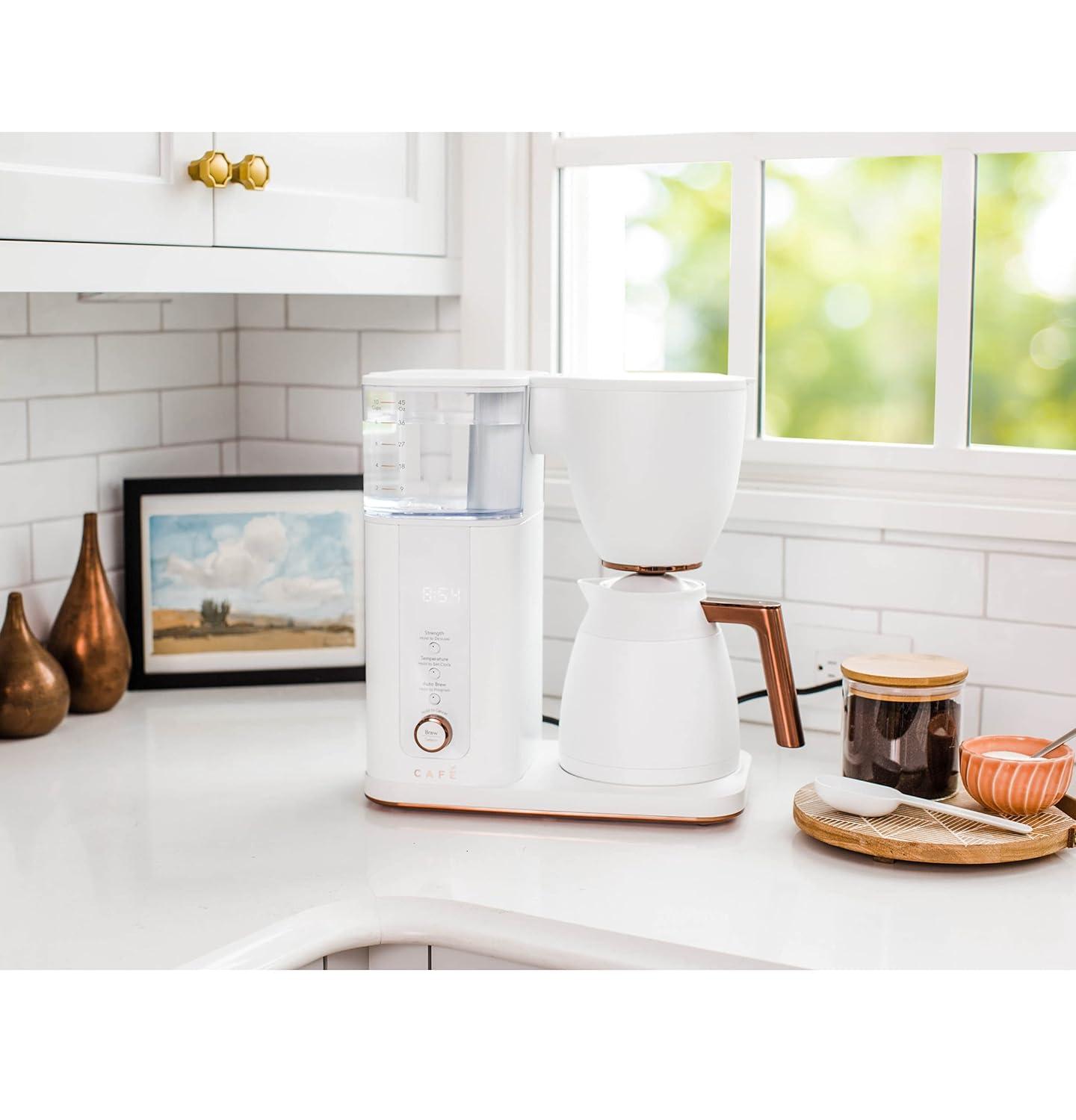 Café ™ Matte White 10-Cup Drip Coffee Maker with Thermal Carafe