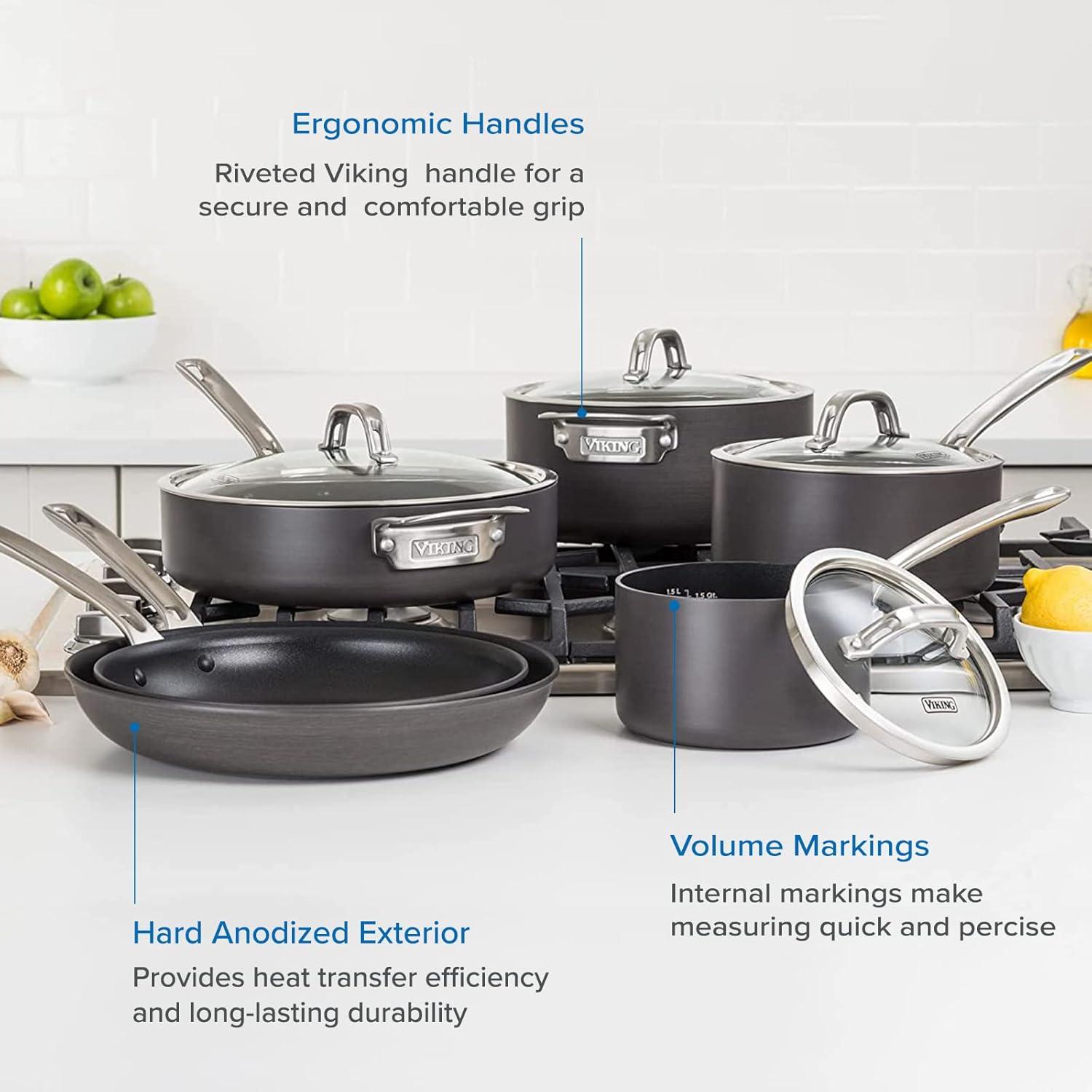 Viking Hard-Anodized Non-Stick 10-Piece Cookware Set