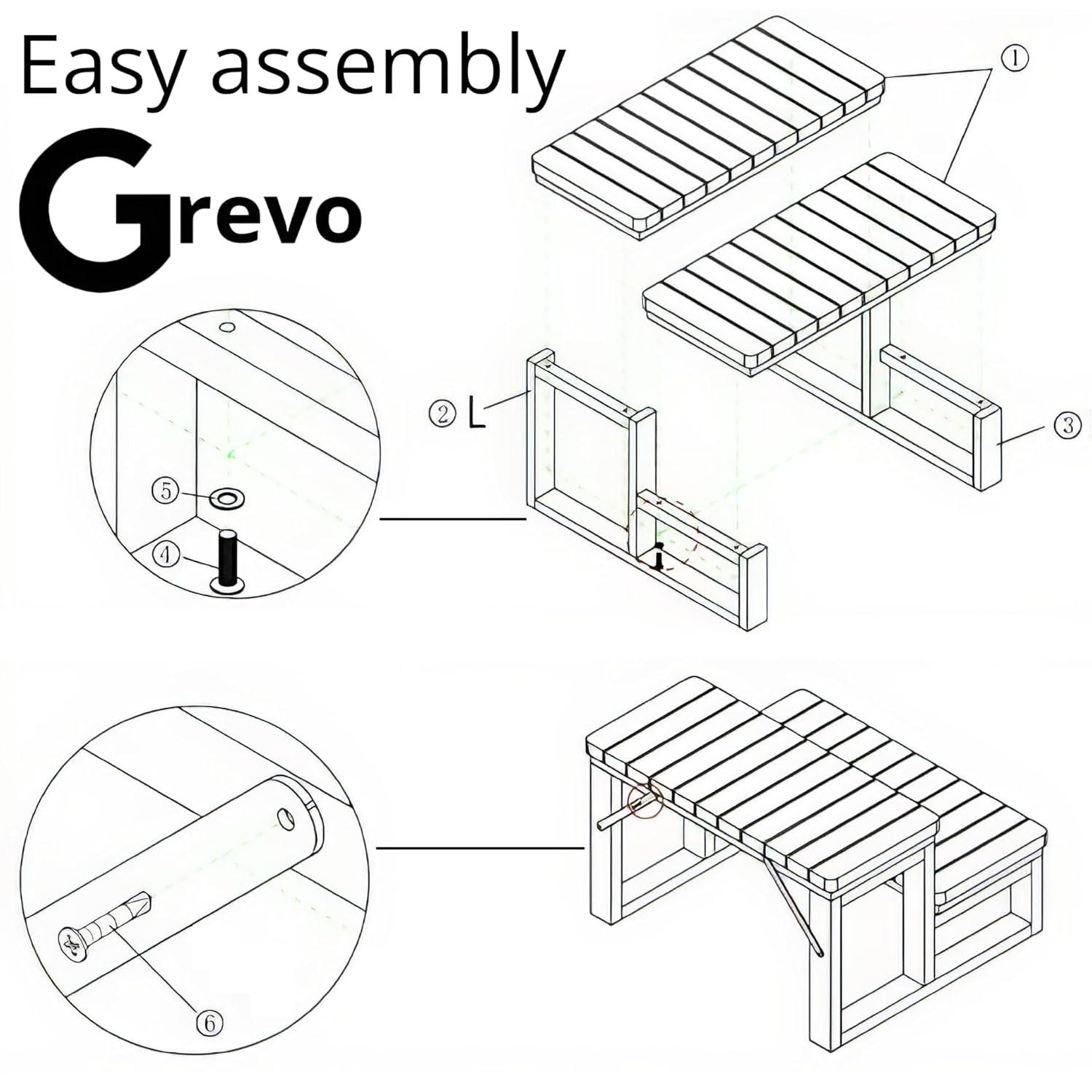Hot Tub Steps Grey/Spa Steps for Round or Straight Sided Spa, Non-Slip Steps for Outdoor/Indoor (Grey)