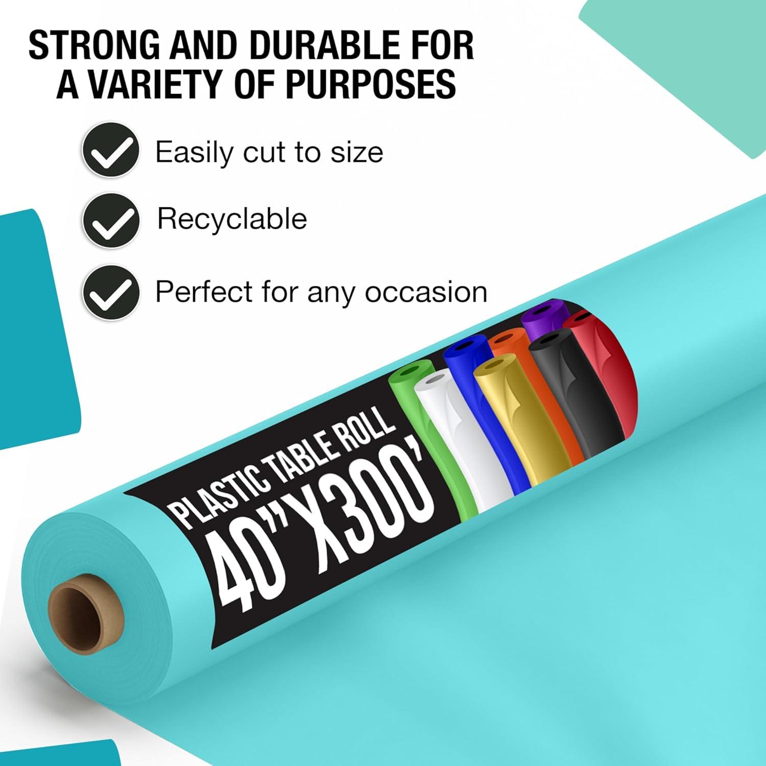 Crown Display 40 In. X 100 Ft. Blue Gingham Table Roll Disposable