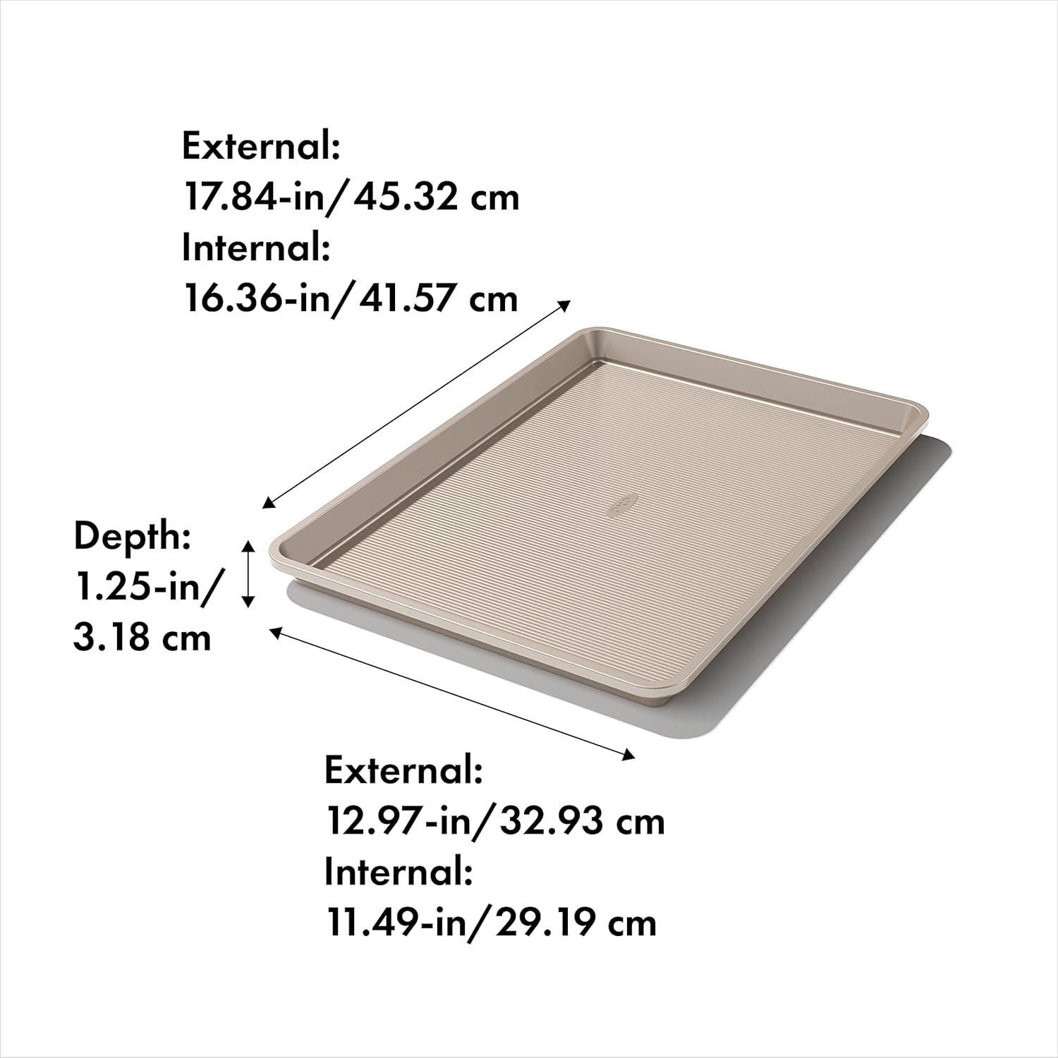 Non-Stick Aluminum and Steel Half Sheet Pan