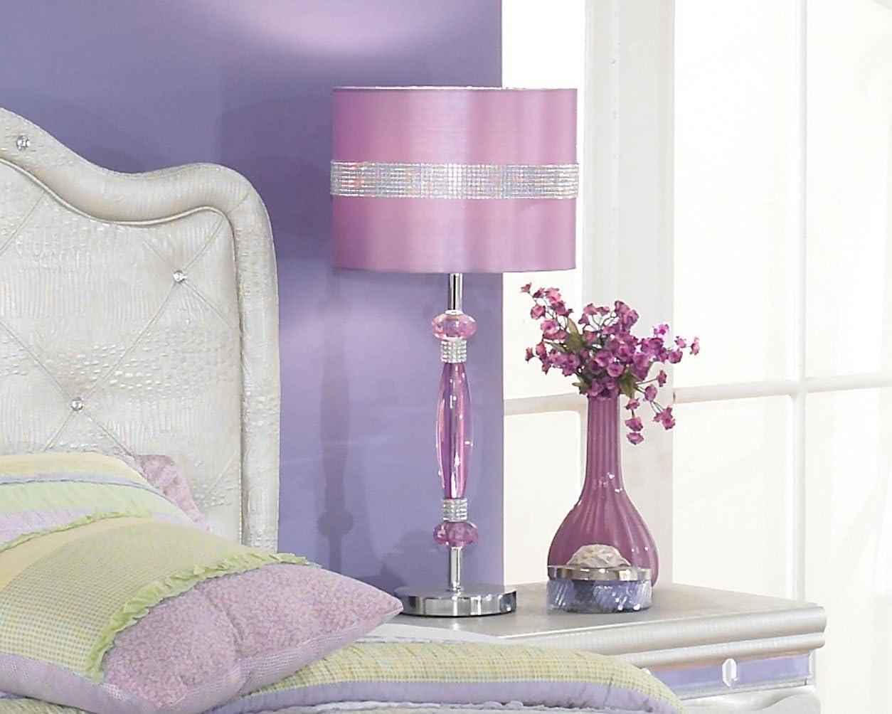 Signature Design by Ashley Nyssa Table Lamp Purple/Silver