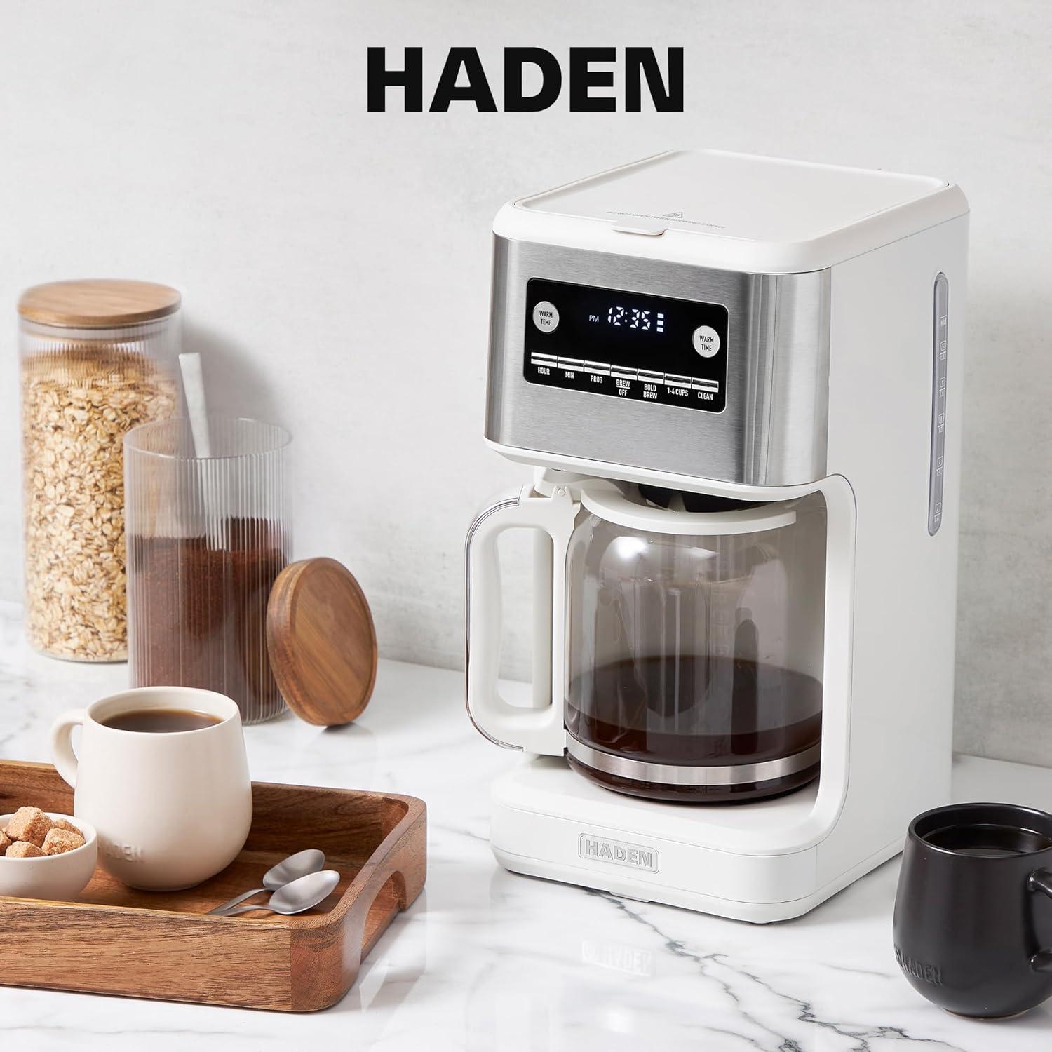 HADEN Generous Brew White 14-Cup Drip Coffee Maker