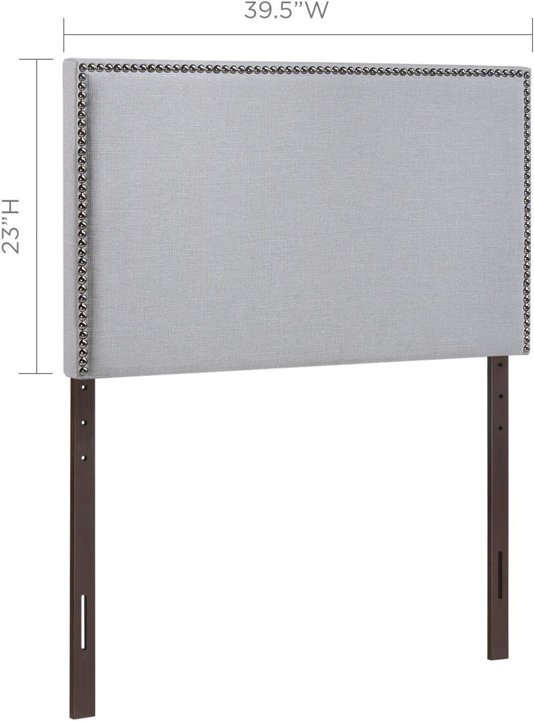 Region Sky Gray Twin Nailhead Upholstered Headboard