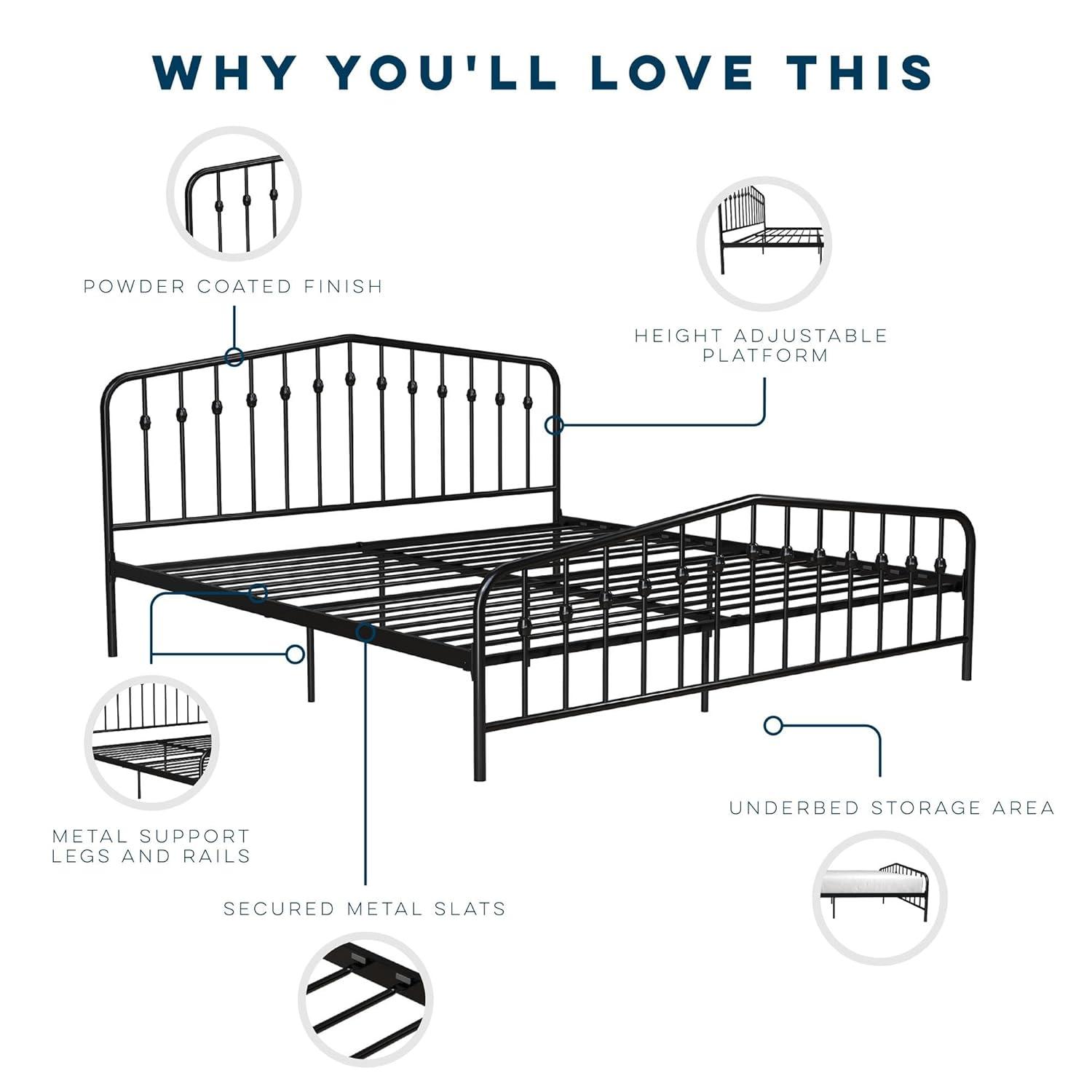 Bushwick Metal Platform Bed