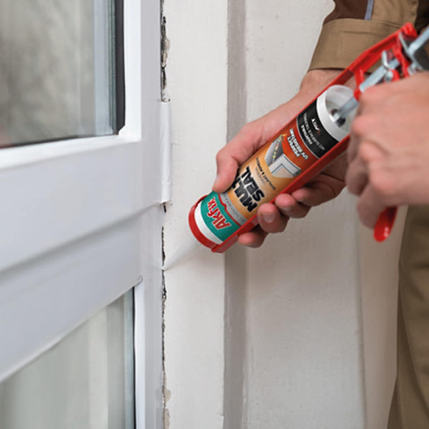 Akfix Hybrid Polymer Sealant - All Purpose Adhesive for Window, Door & Roofing Gutters, Super Bonding to Metal, Wood, Ceramic, PVC, Glass, Concrete, Industrial Adhesives & Sealants | 1 Pack, 9.8 Oz.