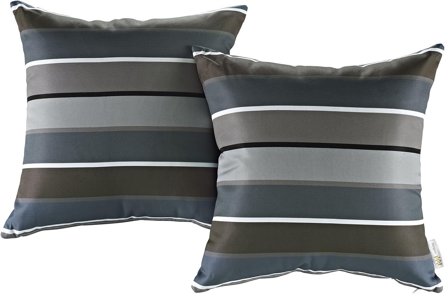 Modway Vibrant Stripe 17.5" Square Outdoor/Indoor Throw Pillow