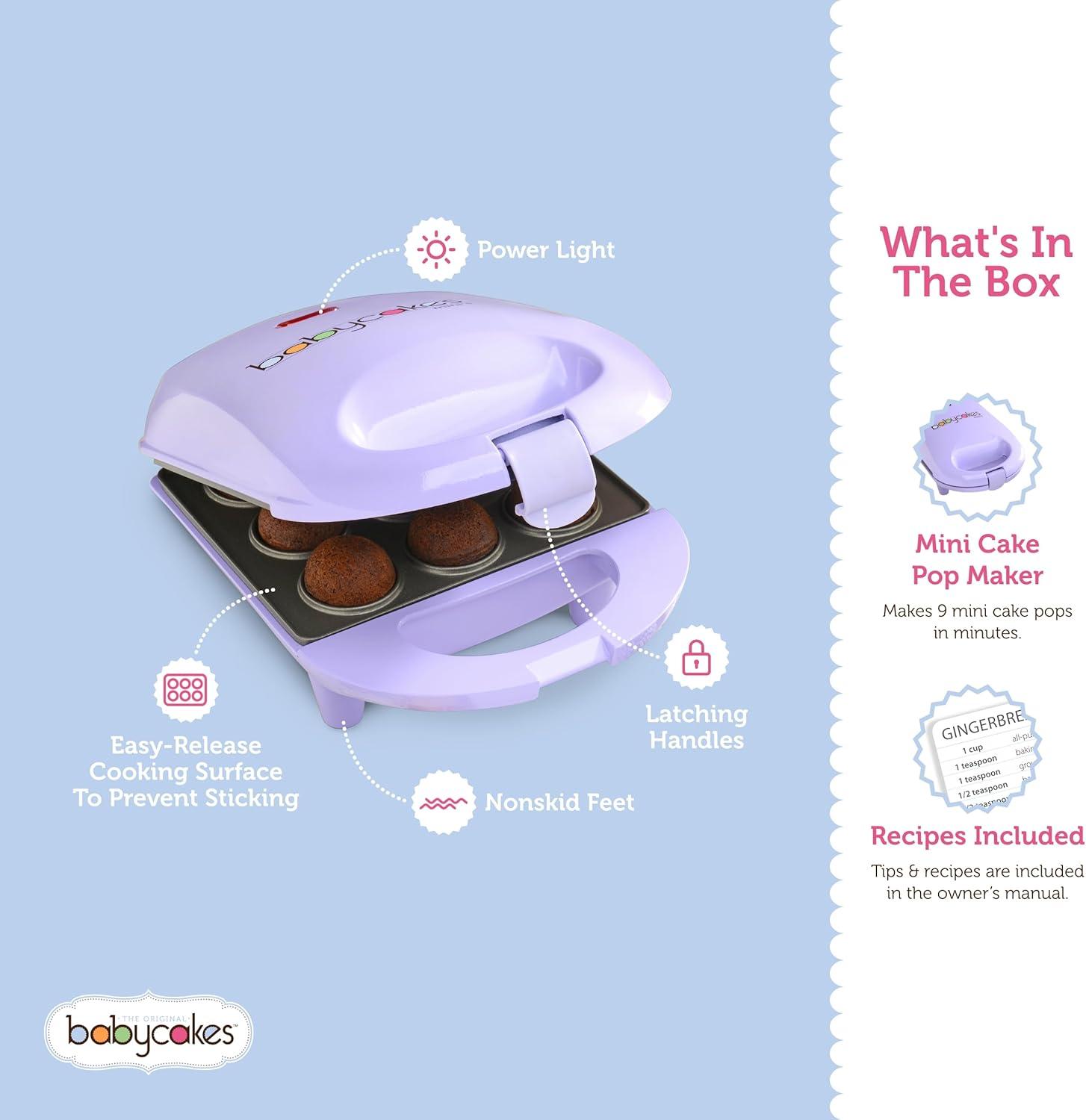 Babycakes Mini Cake Pop Maker, 9, Purple