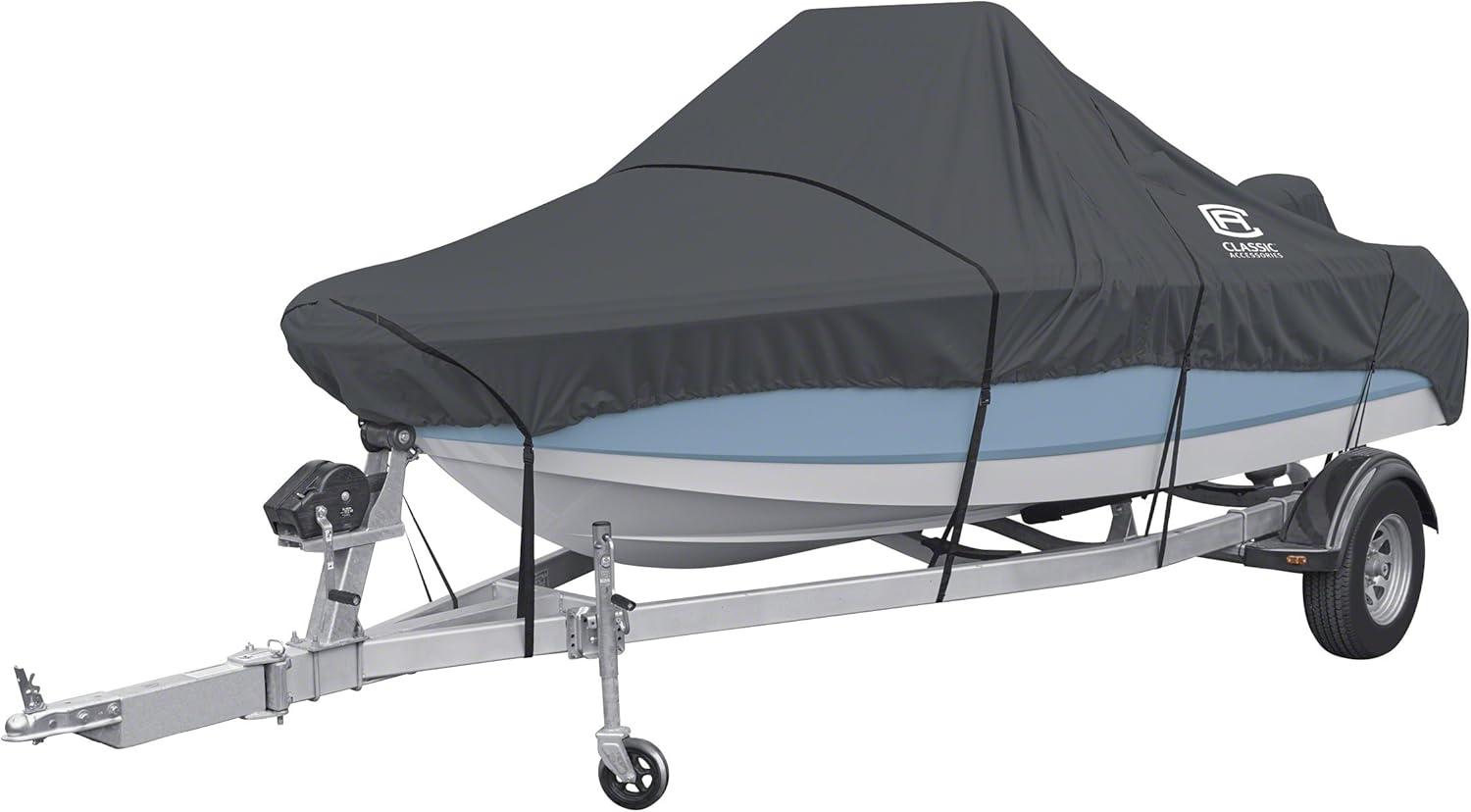 StormPro Gray Marine-Grade Center Console Boat Cover