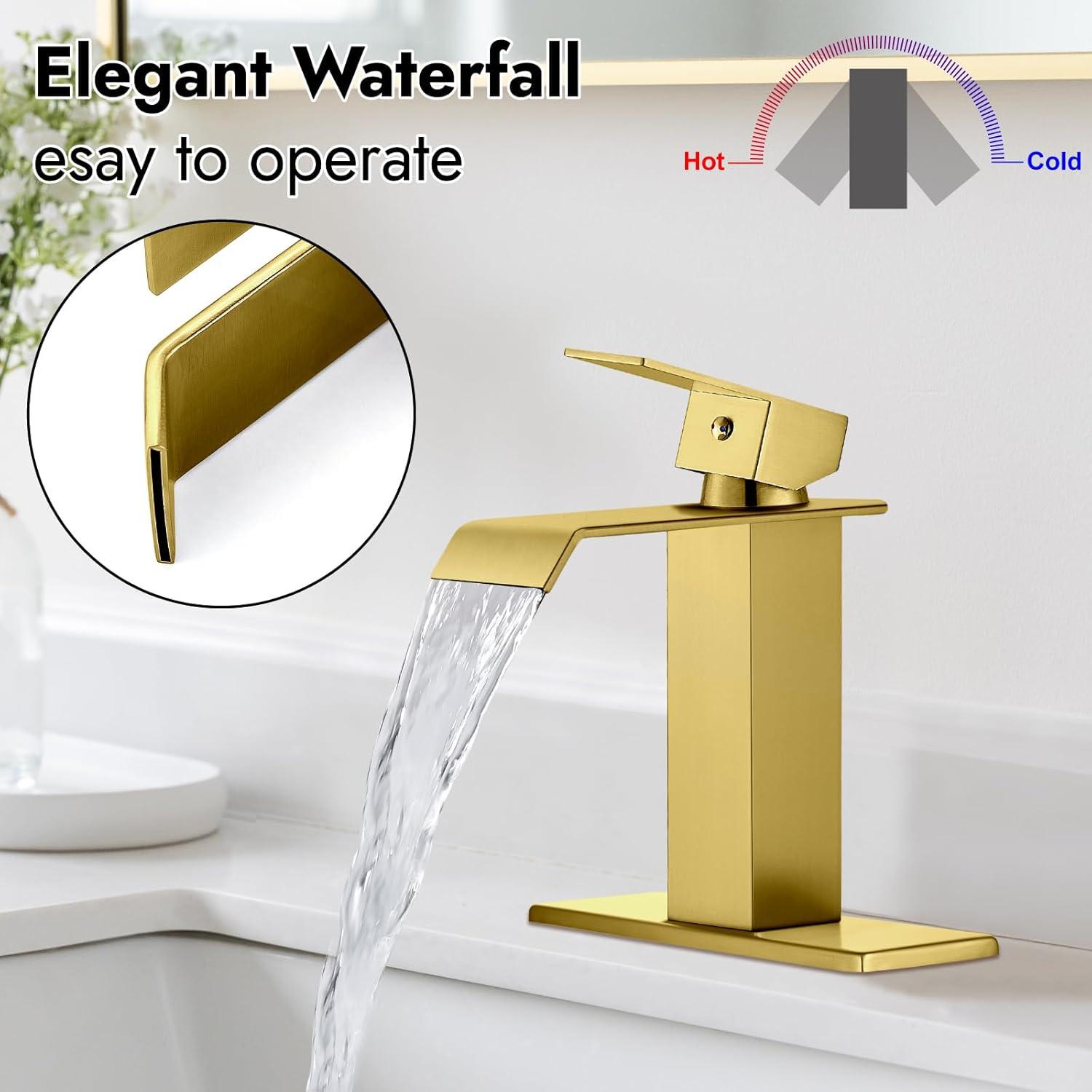 VIBRANTBATH 1 Single-handle Bathroom Faucet with Drain Assembly 6004-N-SS-3