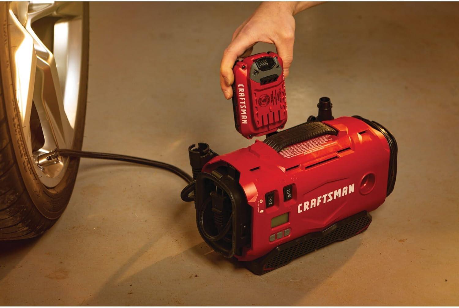 CRAFTSMAN V20 Inflator, Tool Only (CMCE520B),Red