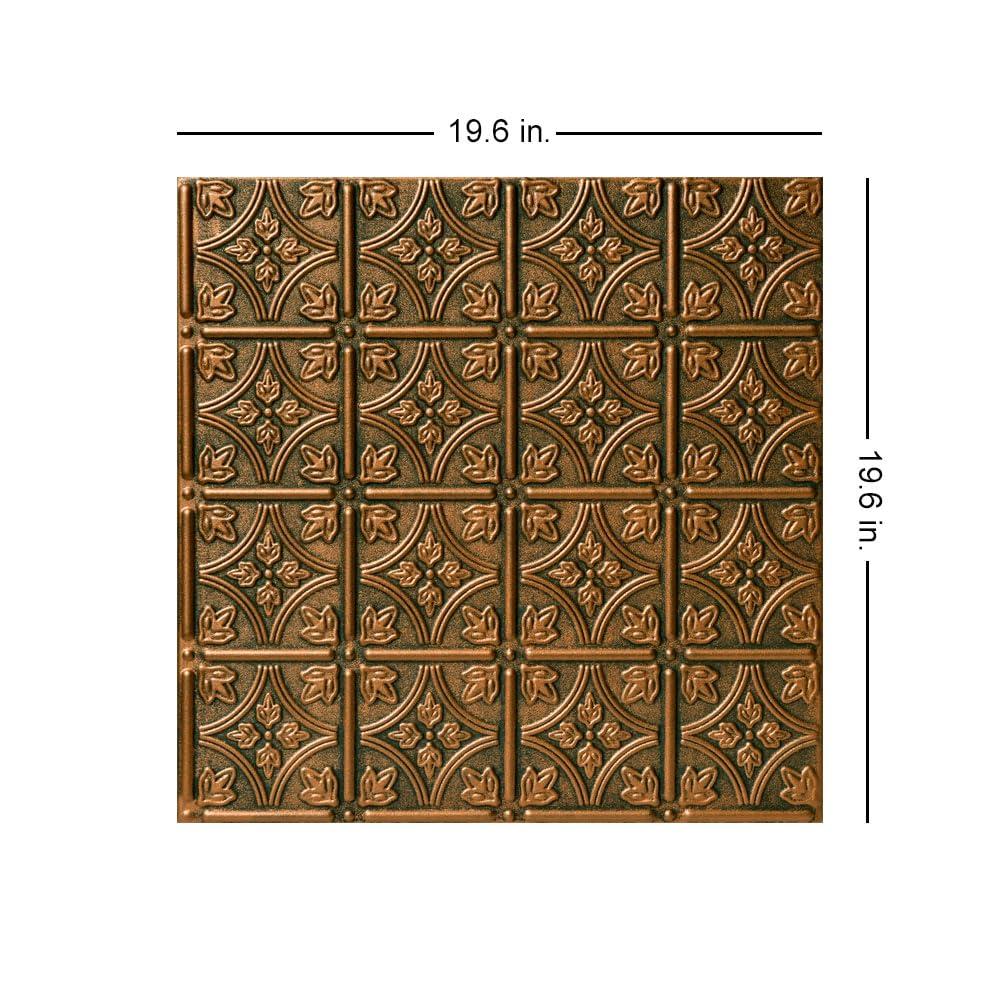 Emma's Flowers 1.64 ft. x 1.64 ft. Glue-Up Polystyrene Ceiling Tile (Set of 8)