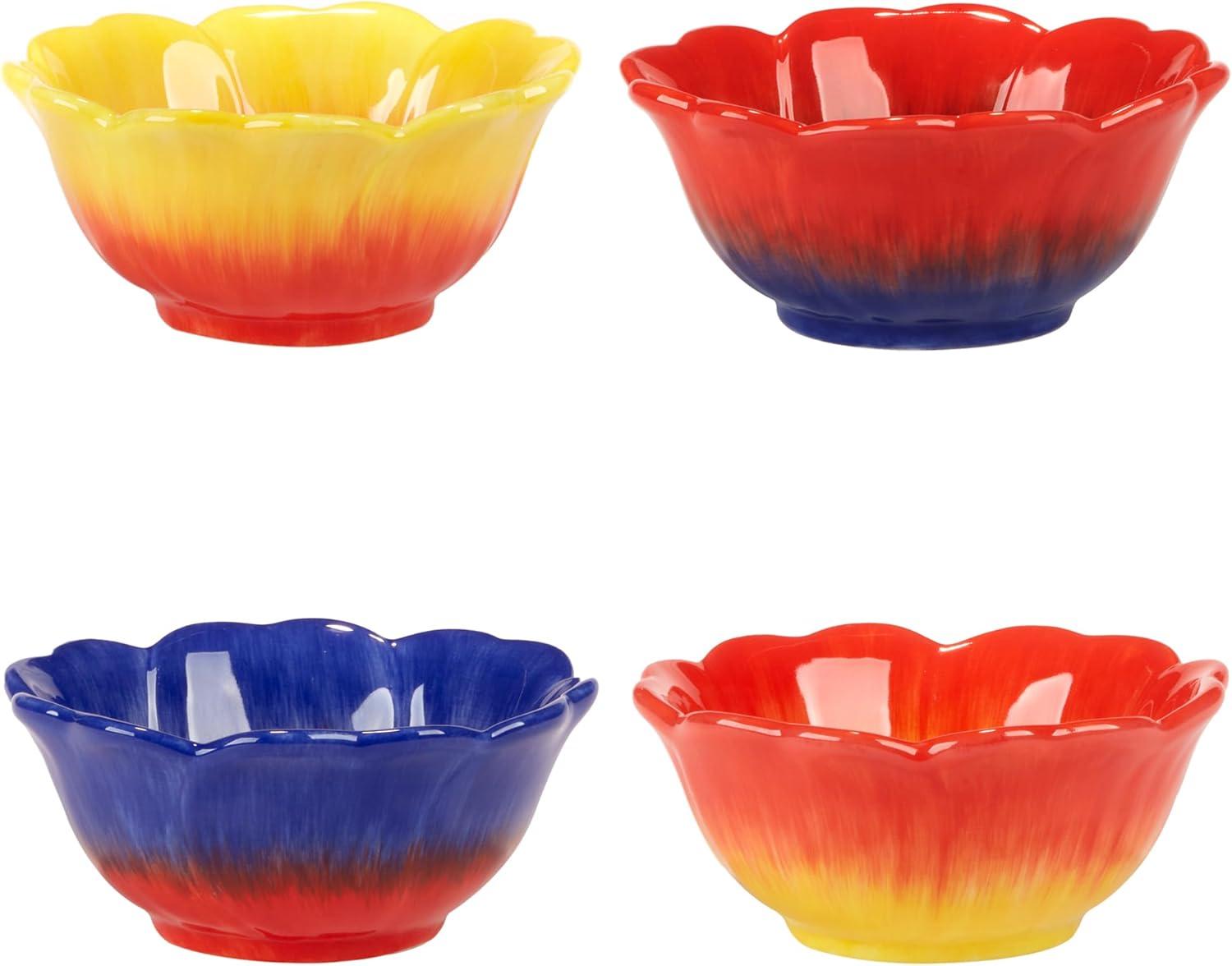 Poppy 3-D Flower Ice Cream Bowls (Set of 4)