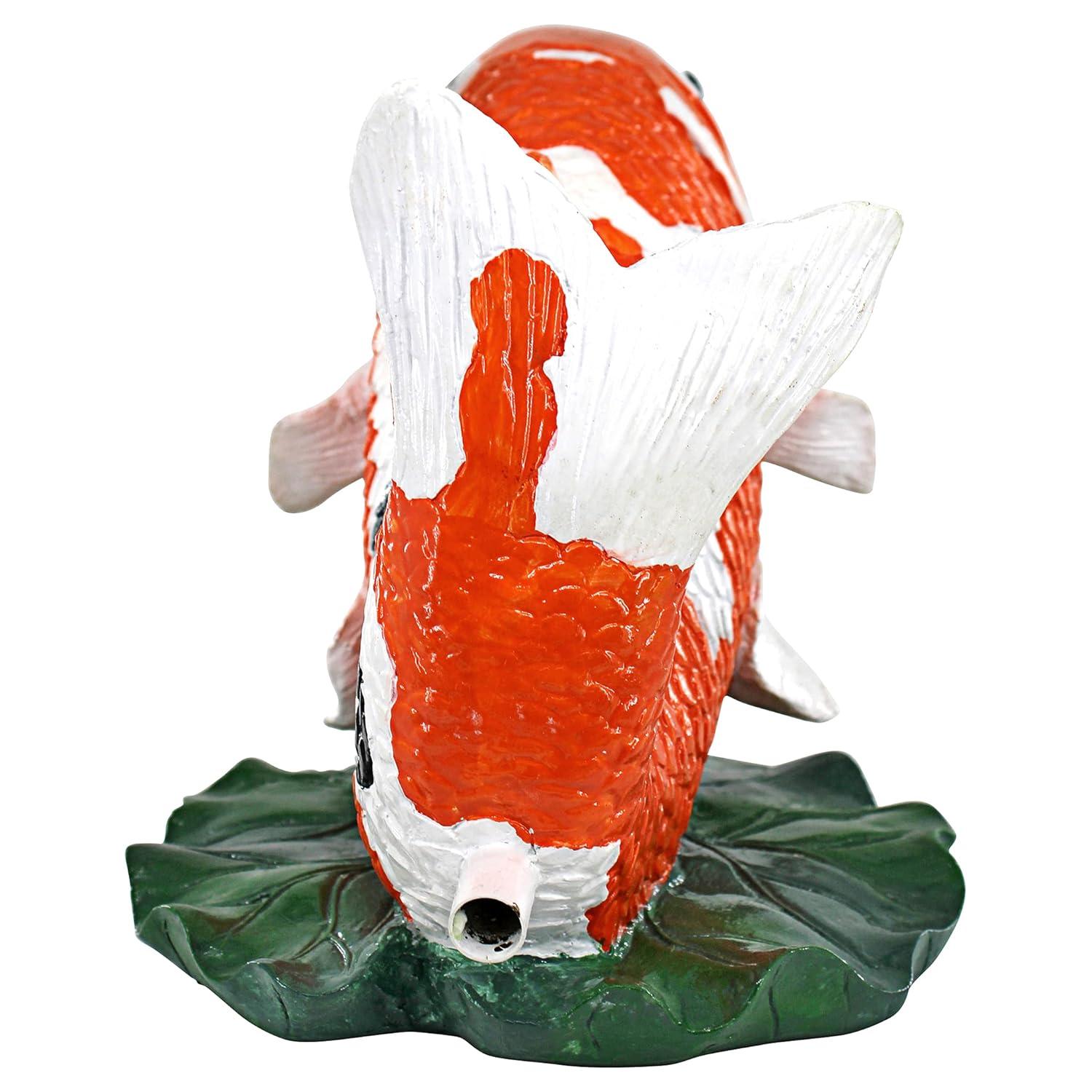 Design Toscano Kohaku Asian Koi Piped Spitter Statue