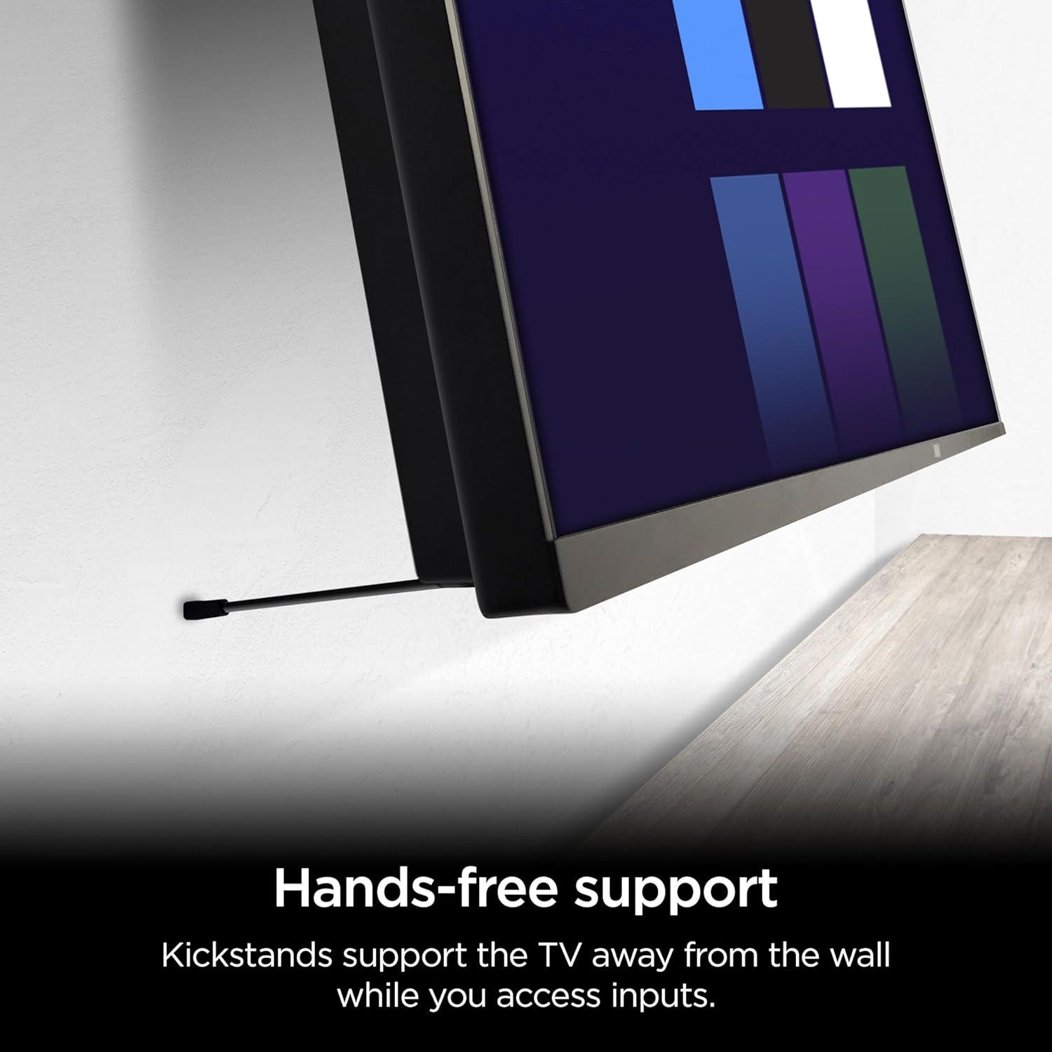 Roku Wall Mount Kit for 65-Inch Pro Series TV - Ultra-Slim with Minimalist, Flat Design - Hinged TV Mount and Kickstand for Easy Access to Cables