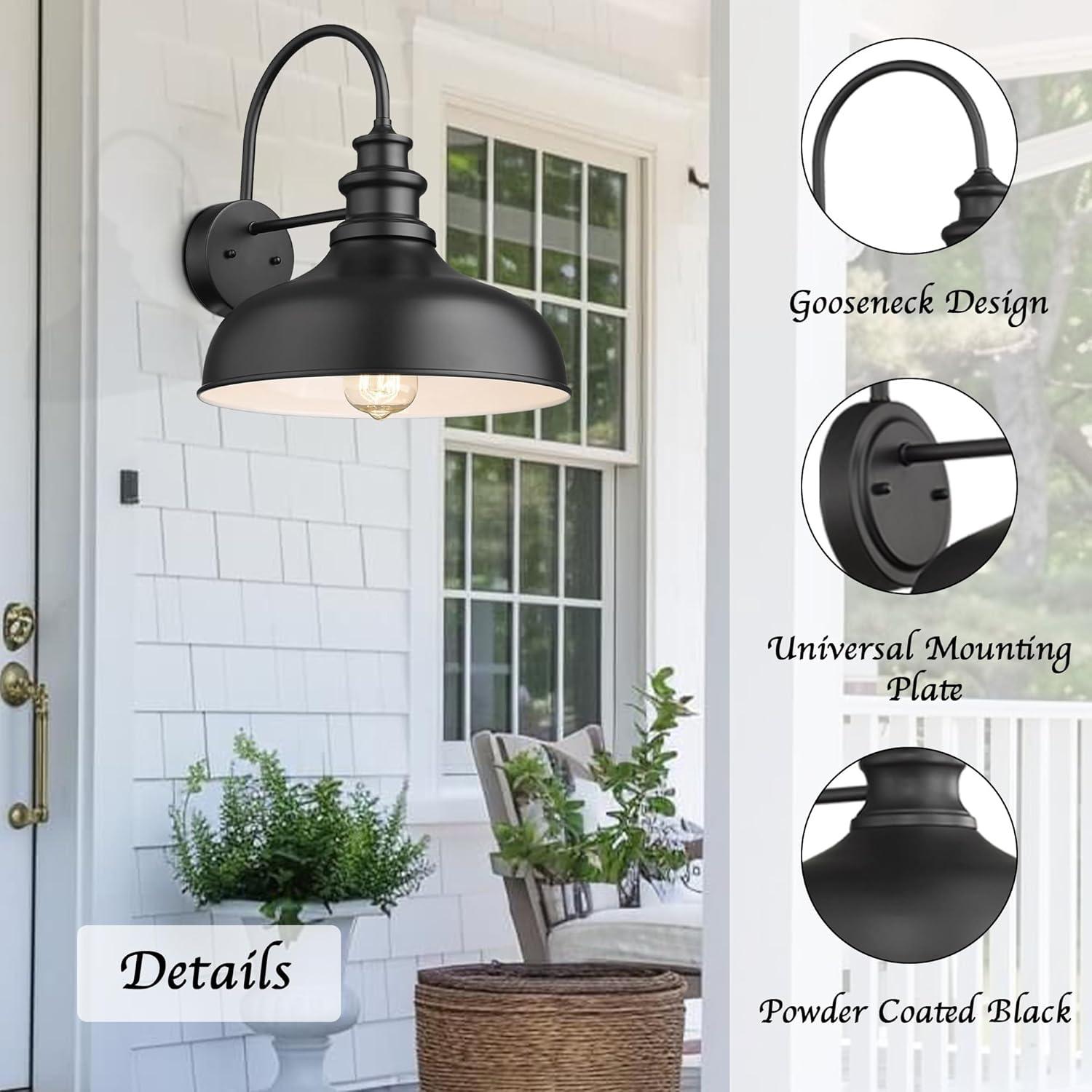 16 Inch Large Dome Farmhouse Exterior Wall Mount Light