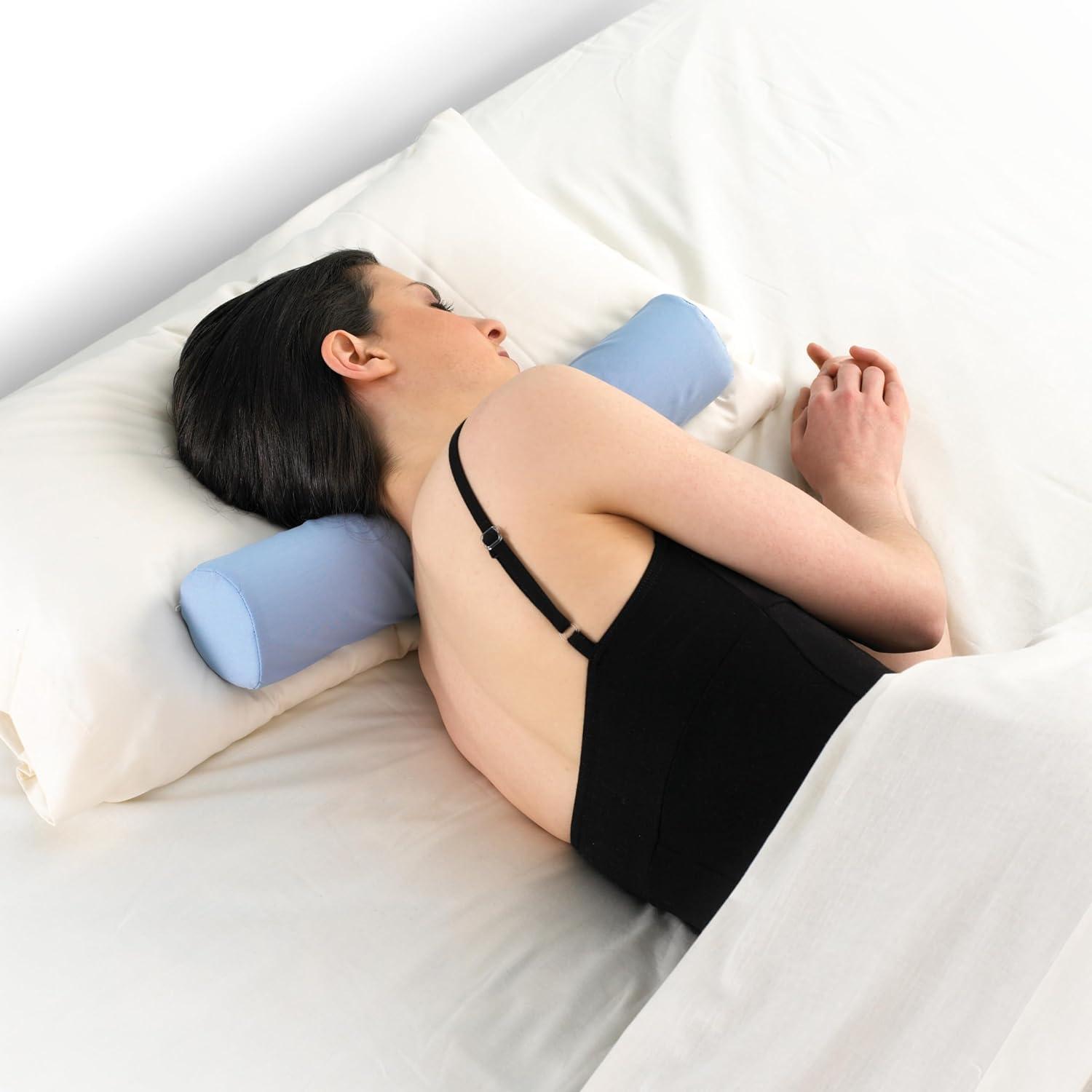 The Original McKenzie Cervical Roll by OPTP, Neck Support Pillow to Relieve Cervical, Neck, and Back Pain - Round Pillow for Improved Sleeping Support - Made in the USA