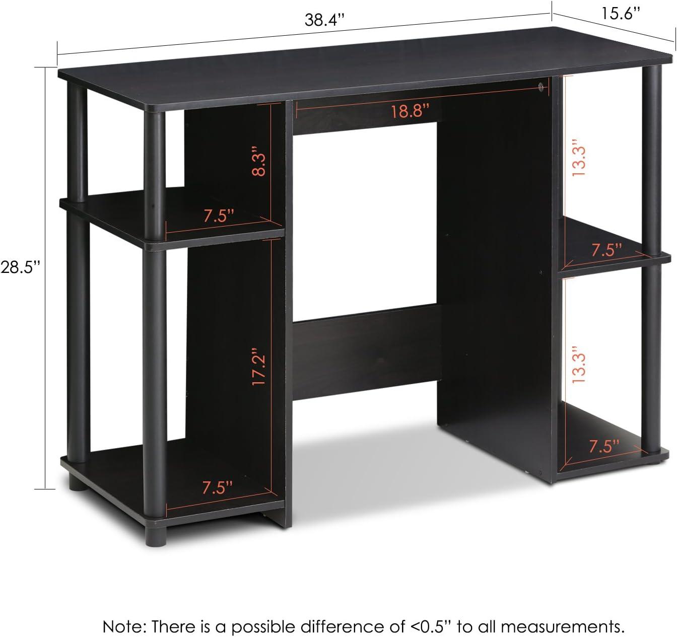 Furinno JAYA Engineered Wood Compact Computer Study Desk in Espresso