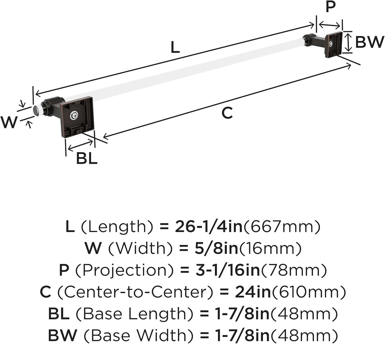 Amerock Glacio Wall Mounted Towel Bar