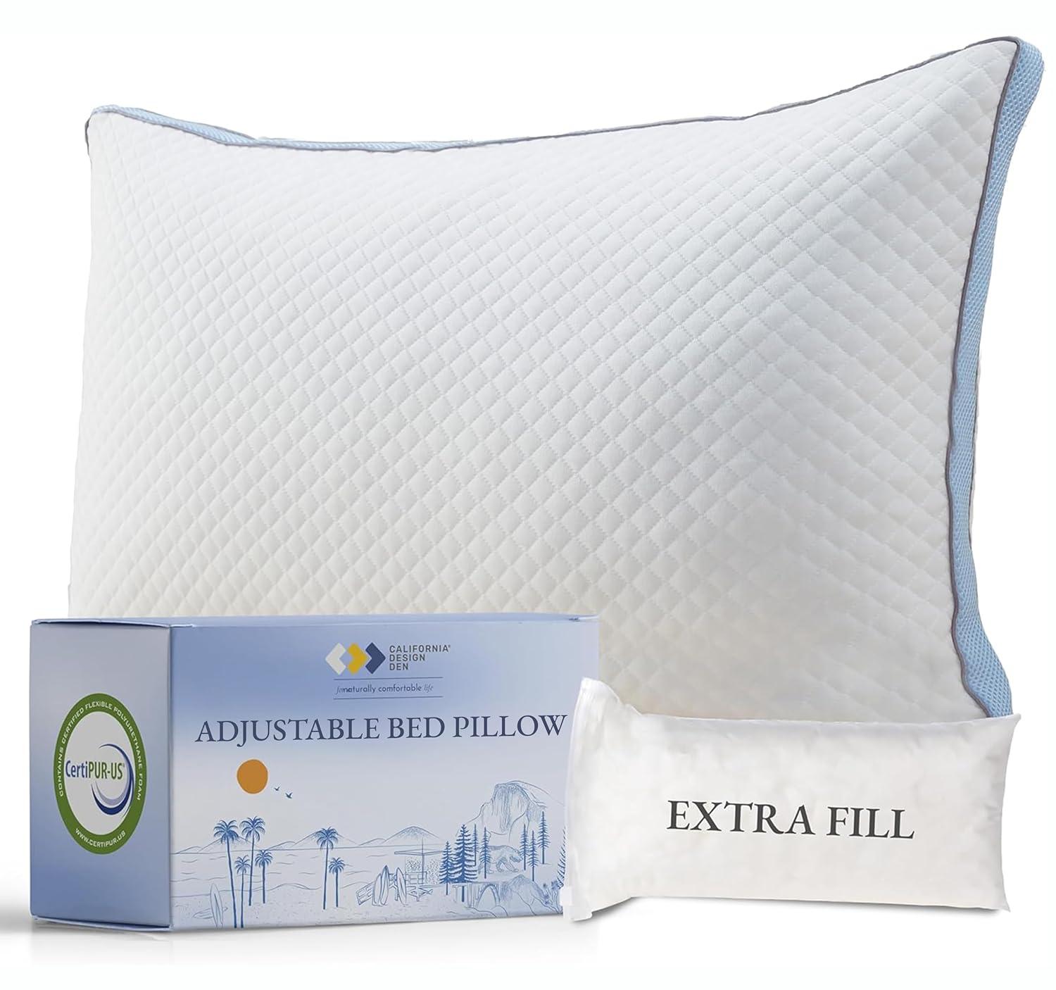 California Design Den Comfort Bed Pillows Standard Size set of 2, Cooling Luxury Hotel Pillows, for Back, Stomach, Side Sleepers 20 x 26 Inches