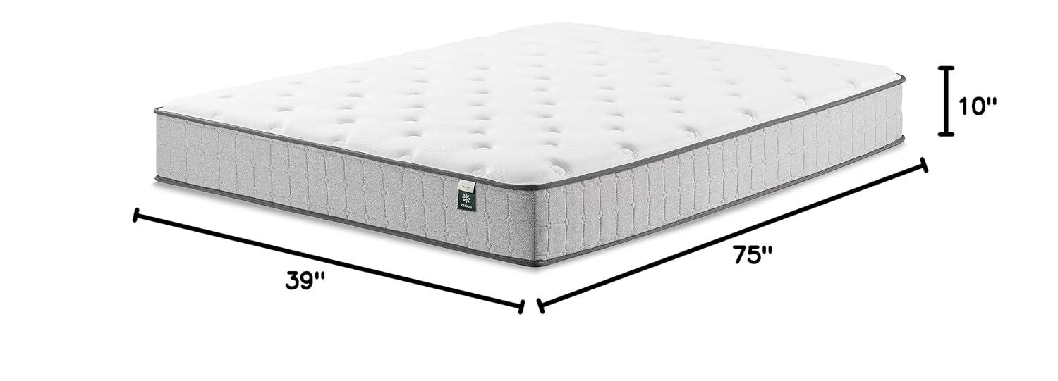 Zinus Comfort Support 10" Twin Cooling Gel Hybrid Mattress with Pocket Springs