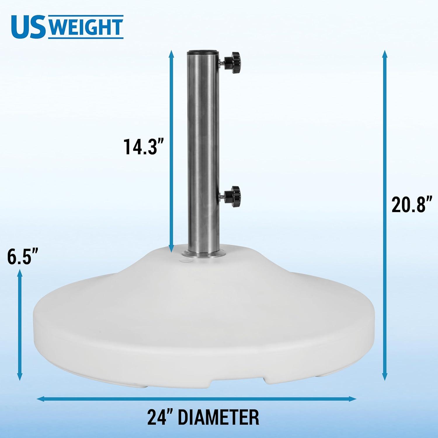 Fillable 120lb Capacity Free Standing Patio Umbrella Base