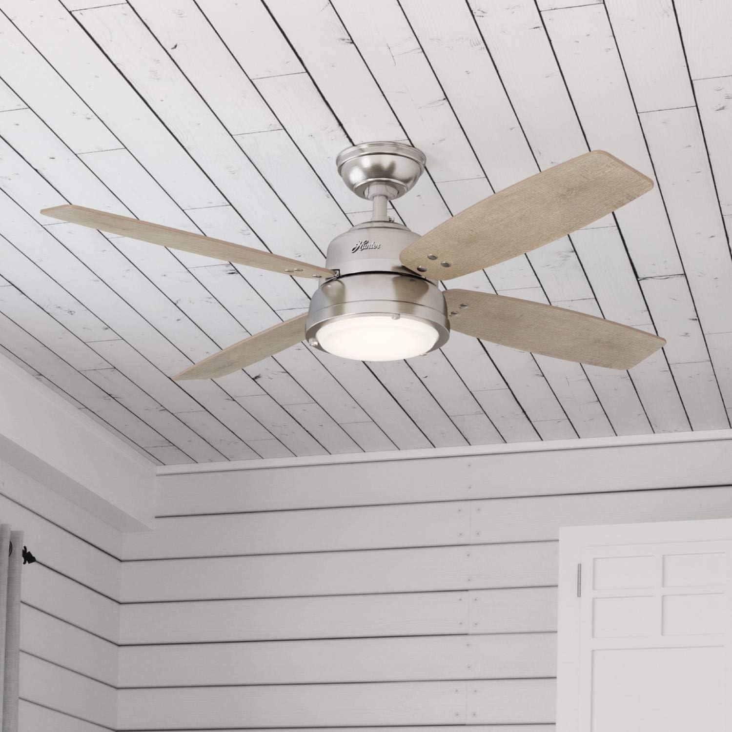 52" Wingate 4 - Blade LED Standard Ceiling Fan with Remote Control and Light Kit Included