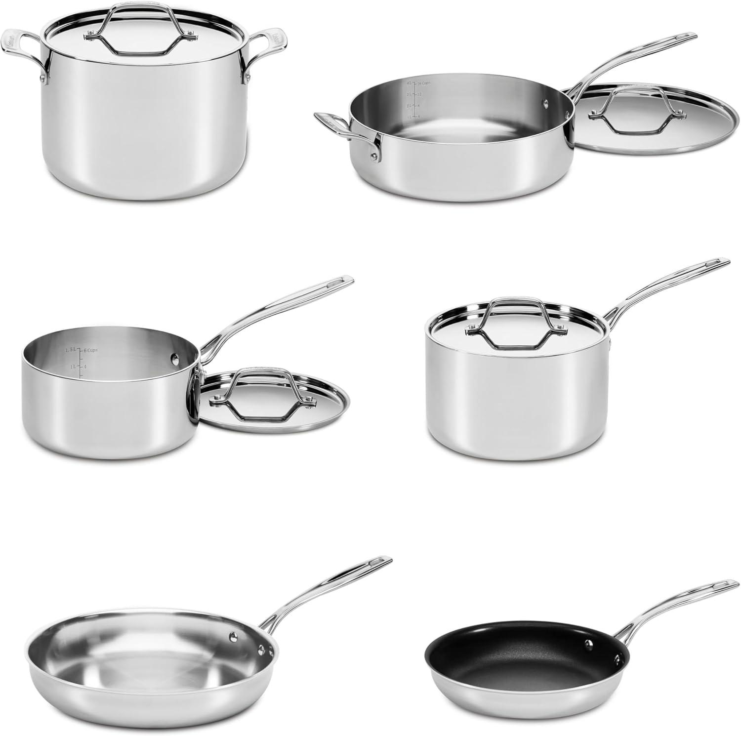 Cuisinart 10 Pieces Stainless Steel Cookware Set