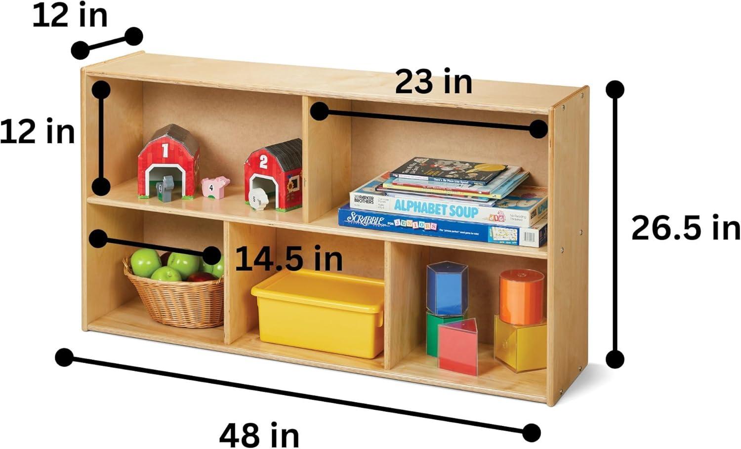 Natural Hardboard Kids Corner Storage Unit with Cubes