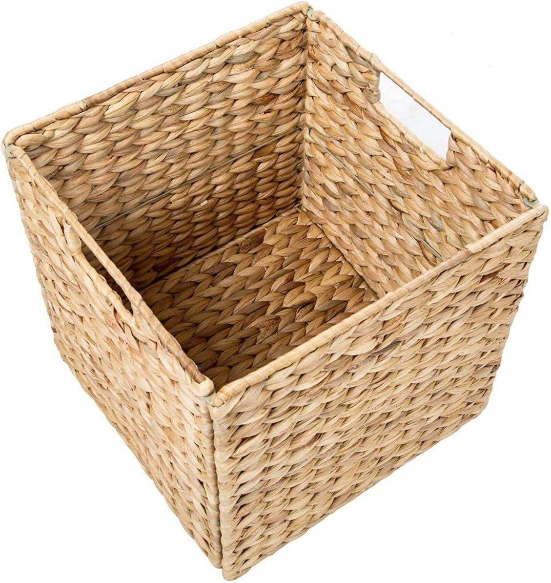 Natural Hand-Woven Water Hyacinth Wicker Storage Baskets, Set of 3