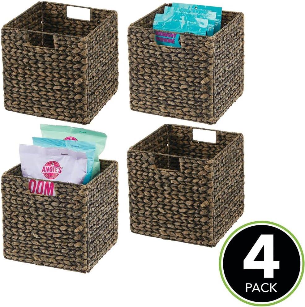 mDesign mDesign Woven Hyacinth Kitchen Storage Organizer Basket Bin