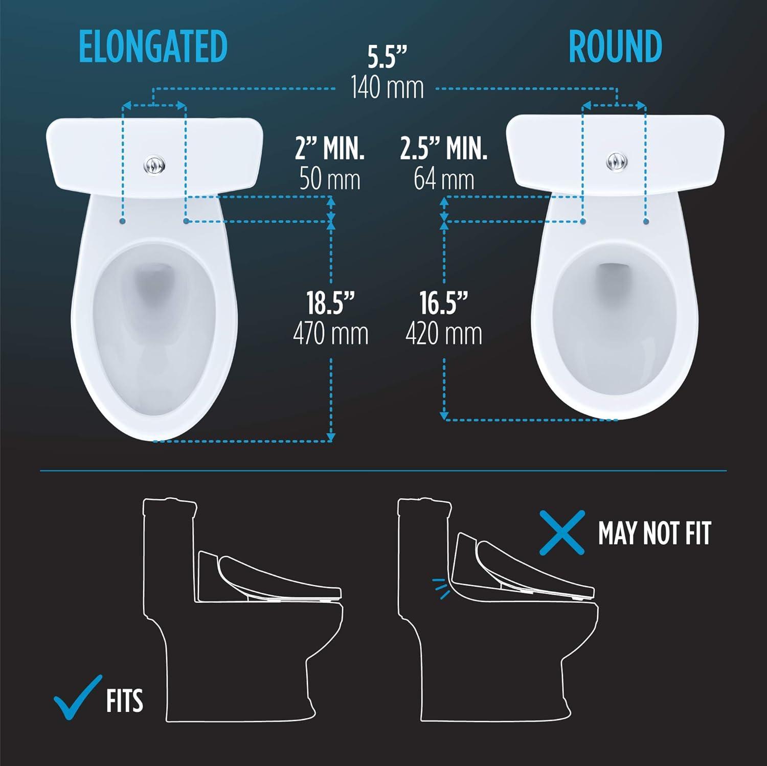 TOTO WASHLET C100 Electronic Bidet Toilet Seat with PREMIST, Rnd,White