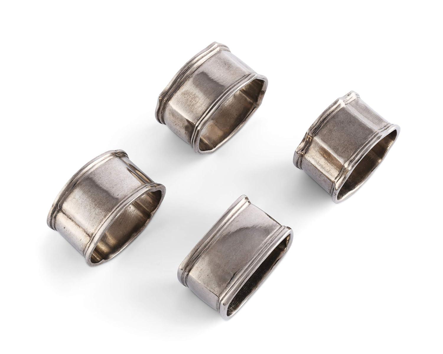 Vagabond House Medici Living Metal Napkin Ring (Set of 4)