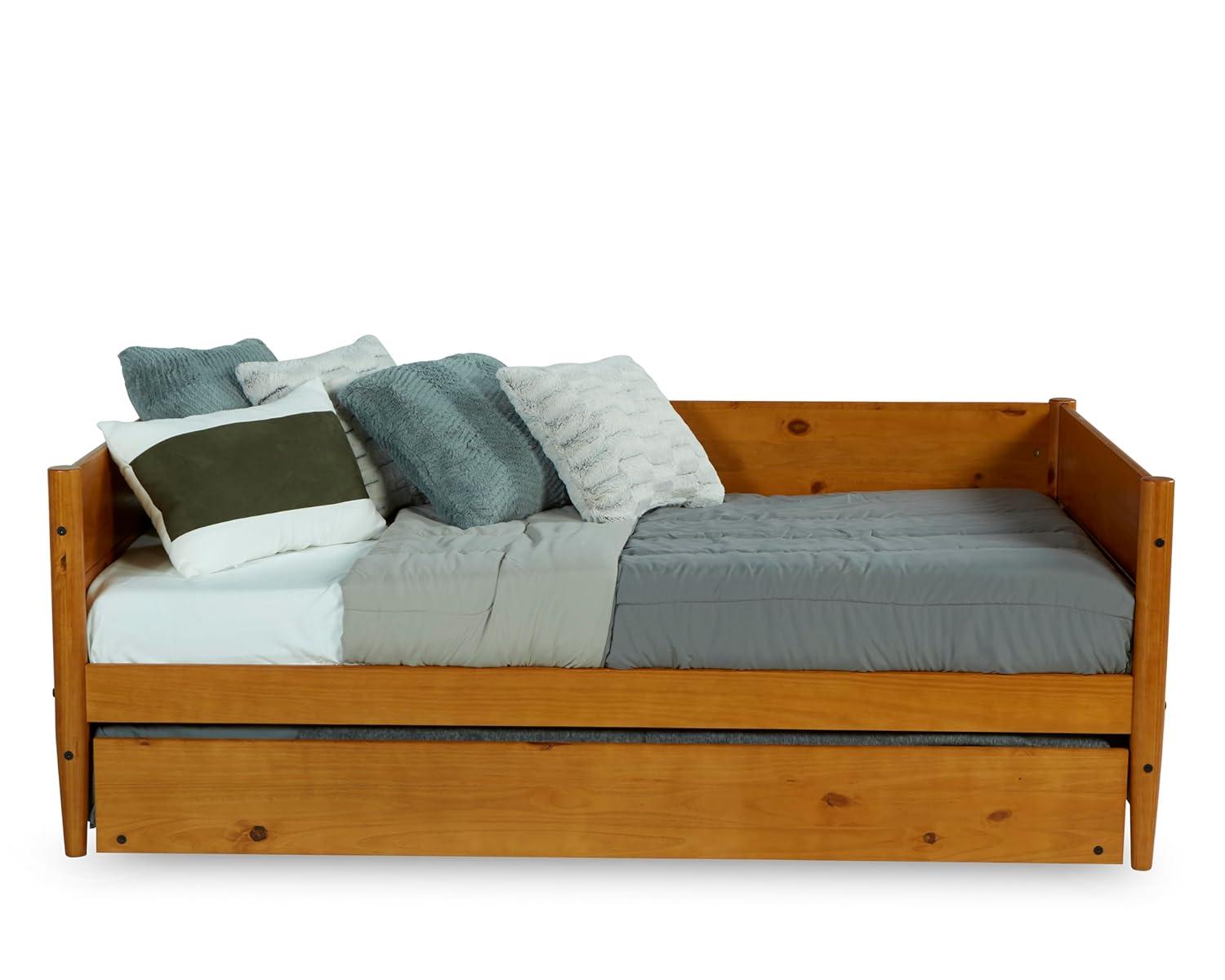 Camello Twin Solid Wood Daybed with Trundle