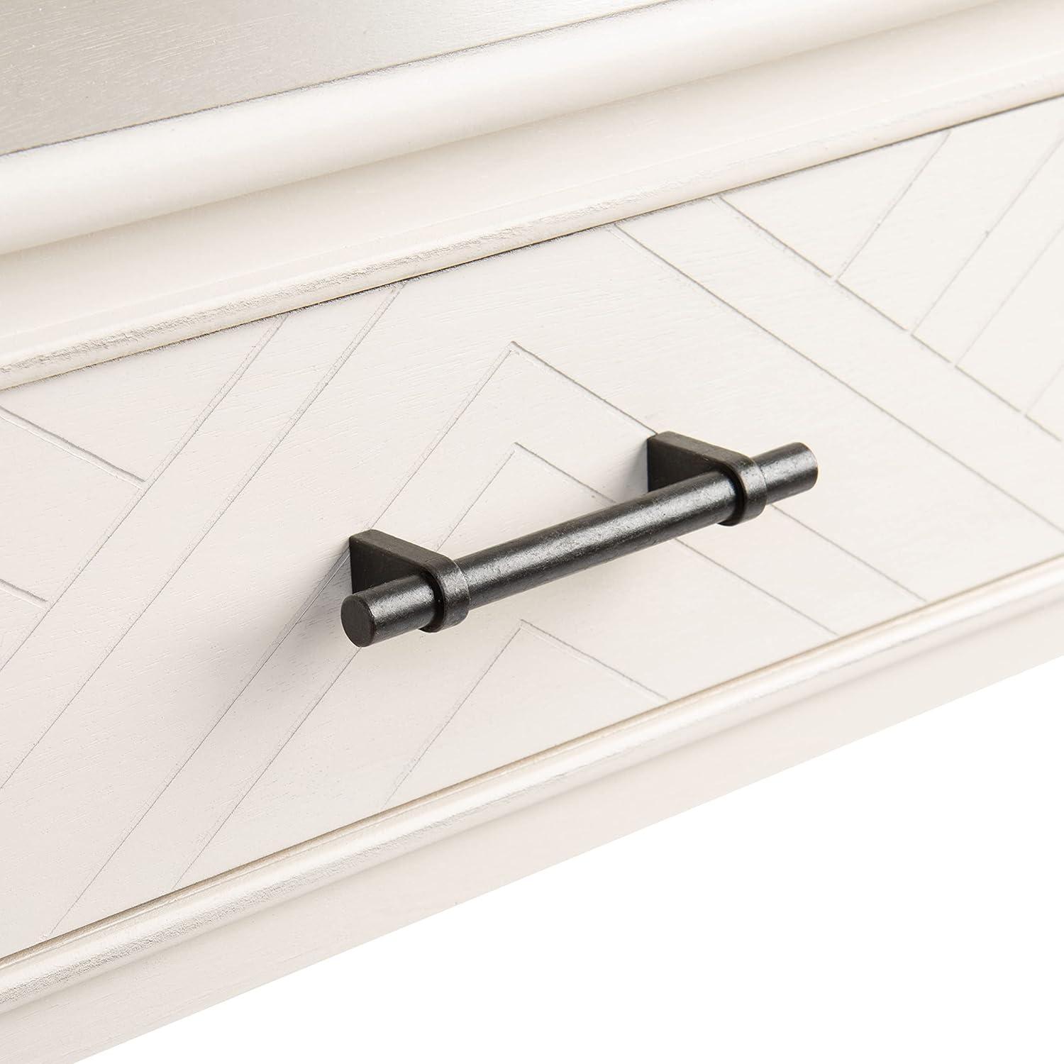 Peyton 1 Drawer Accent Table - Distressed White - Safavieh