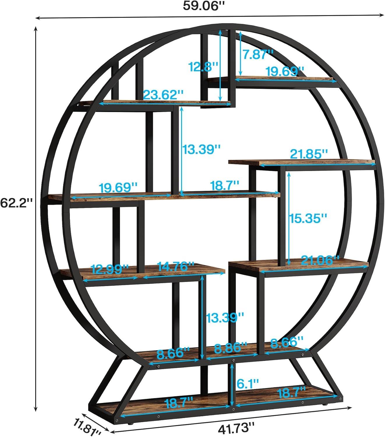17 Stories Drino 63" H x 59" W Steel Geometric Bookcase