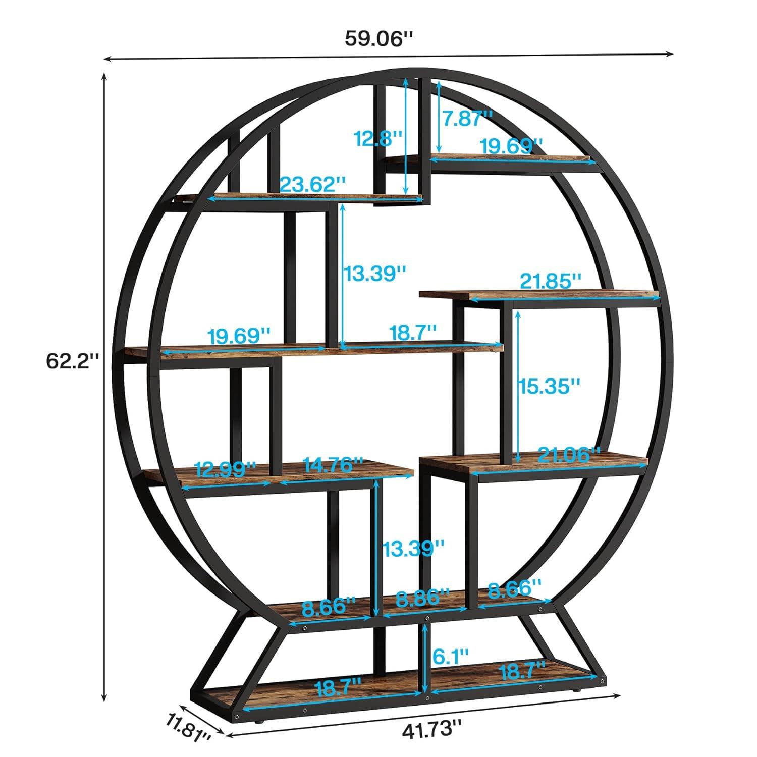 17 Stories Drino 63" H x 59" W Steel Geometric Bookcase