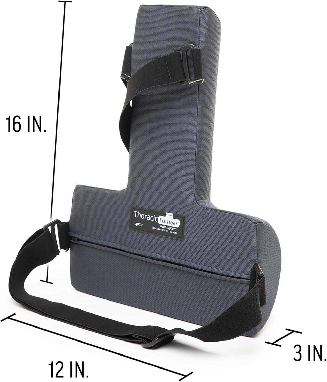 OPTP Thoracic Lumbar Back Support - Full Back and Lumbar Support for Improved Sitting Posture, Upper/Lower Back Support for Chair, and Car Back