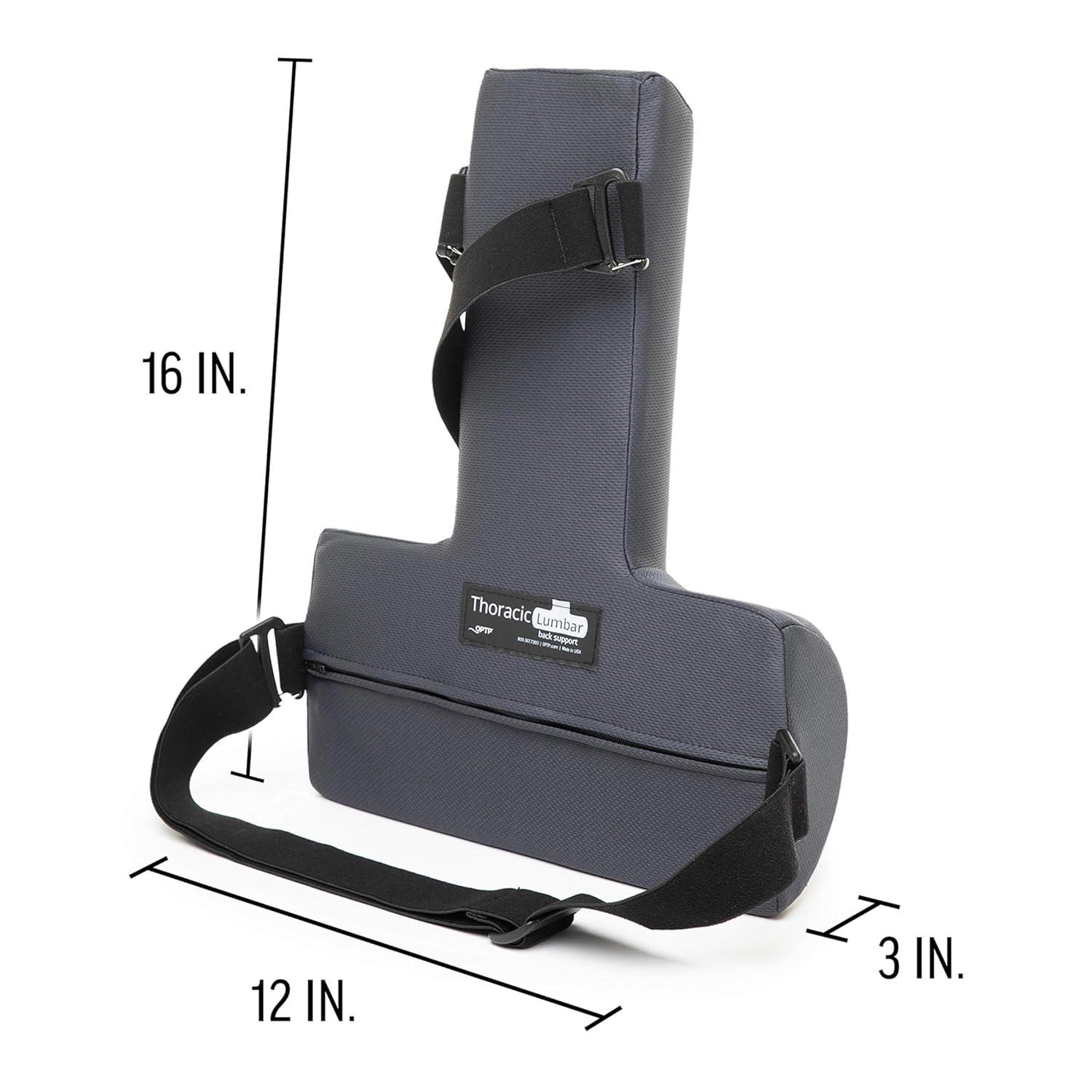 OPTP Thoracic Lumbar Back Support - Full Back and Lumbar Support for Improved Sitting Posture, Upper/Lower Back Support for Chair, and Car Back