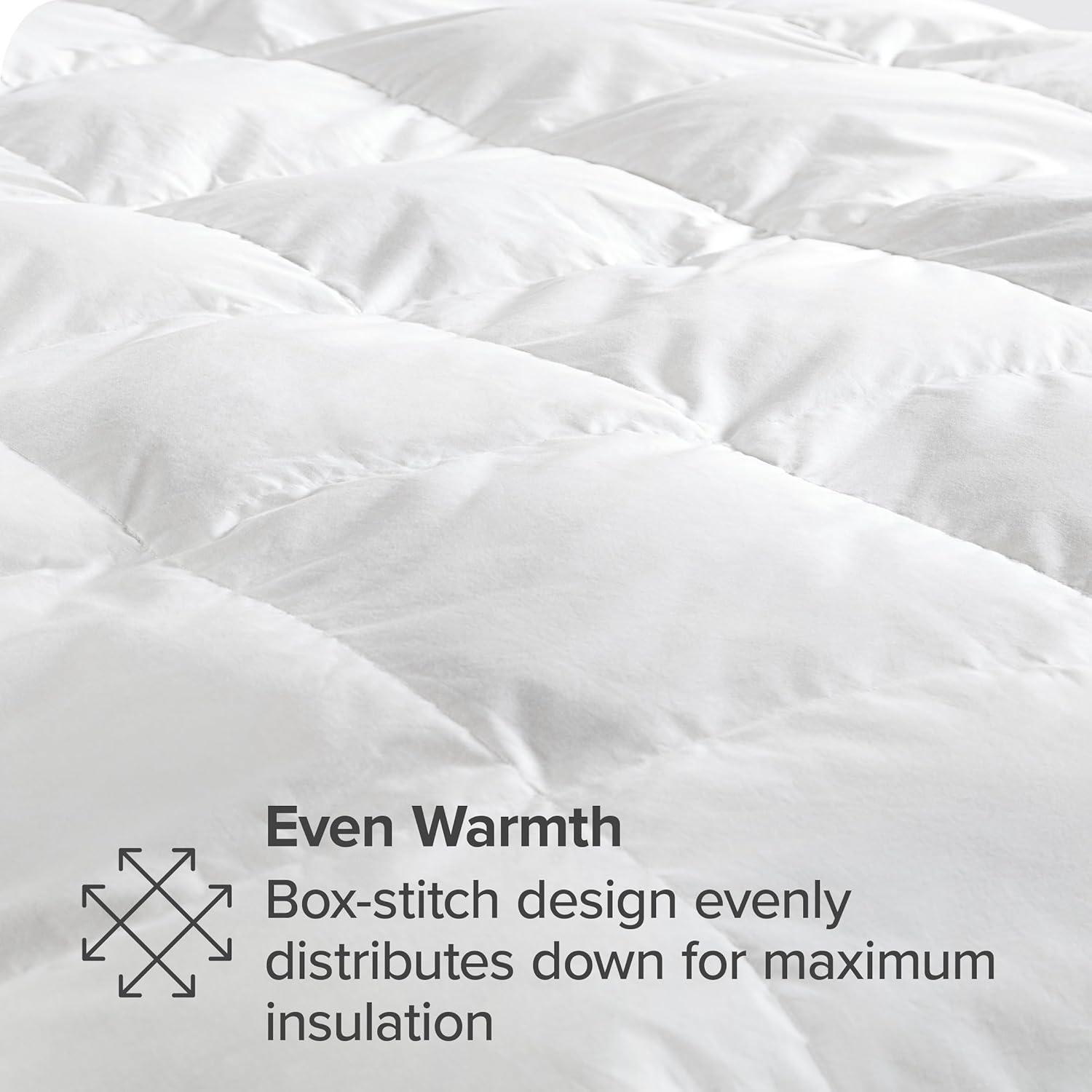 Bare Home Premium Down Comforter - 100% Cotton Cover - Corner Loops - All Season Warmth Bedding