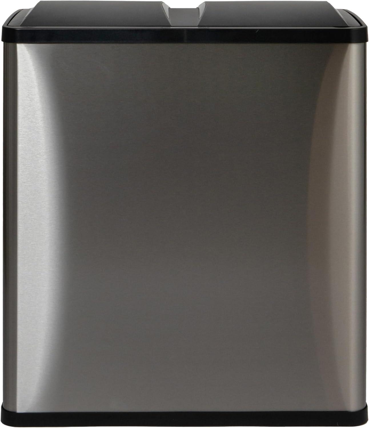 Household Essentials Steel Motion Sensor Multi-Compartment Trash/Recycling Bins - 8 Gallons