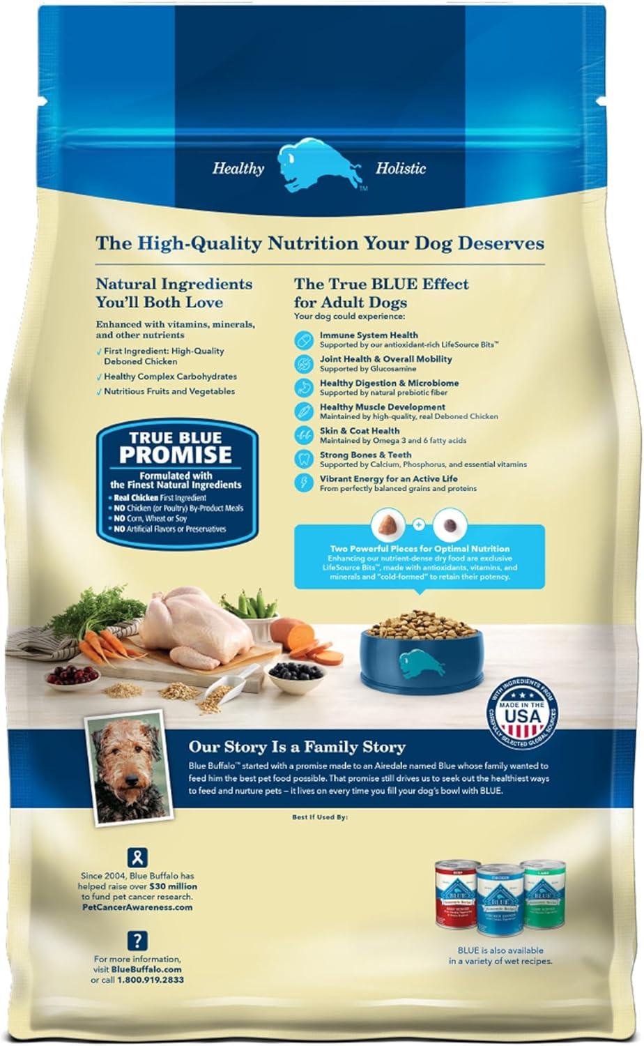 Blue Buffalo Life Protection Formula Natural Adult Dry Dog Food with Chicken and Brown Rice - 30lbs
