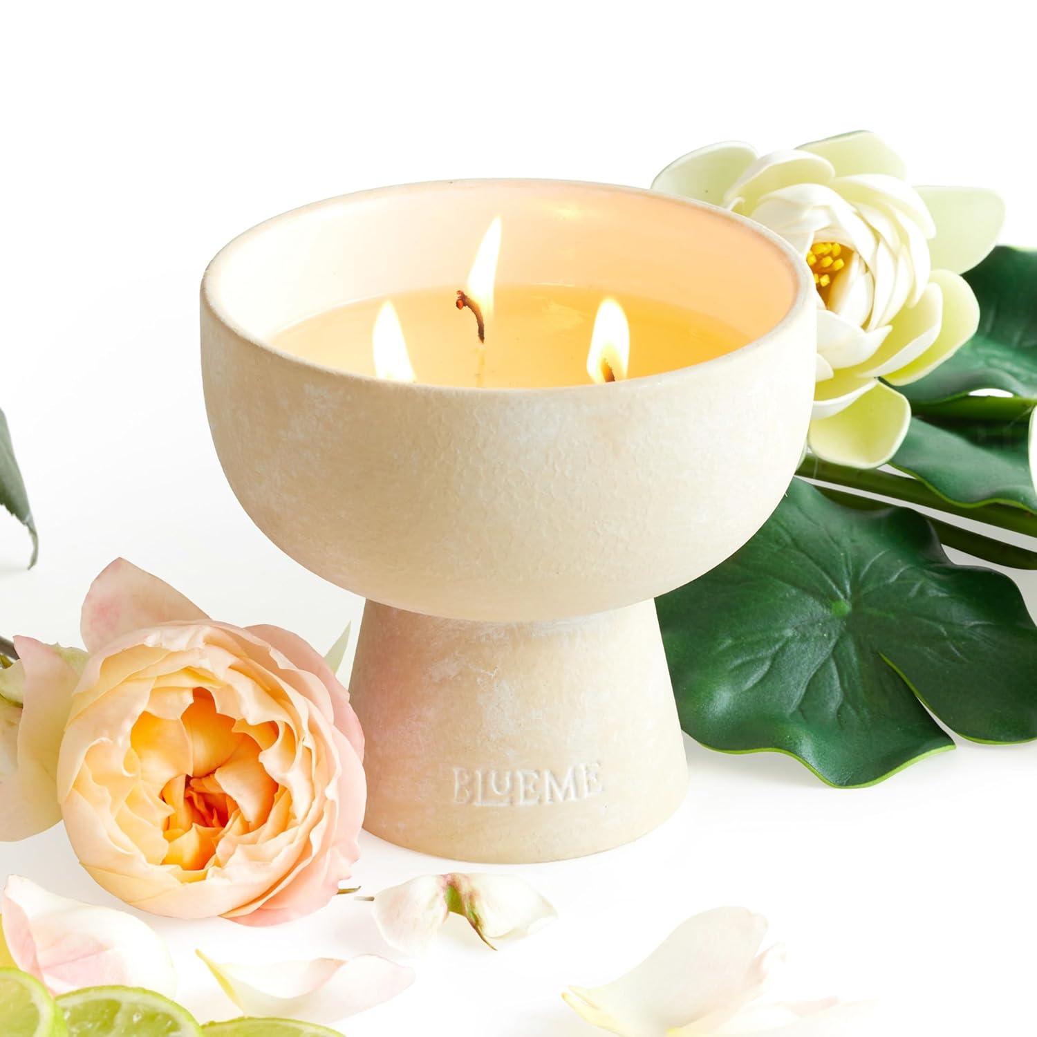 Medium White Ceramic Soy Wax Tealight Candle
