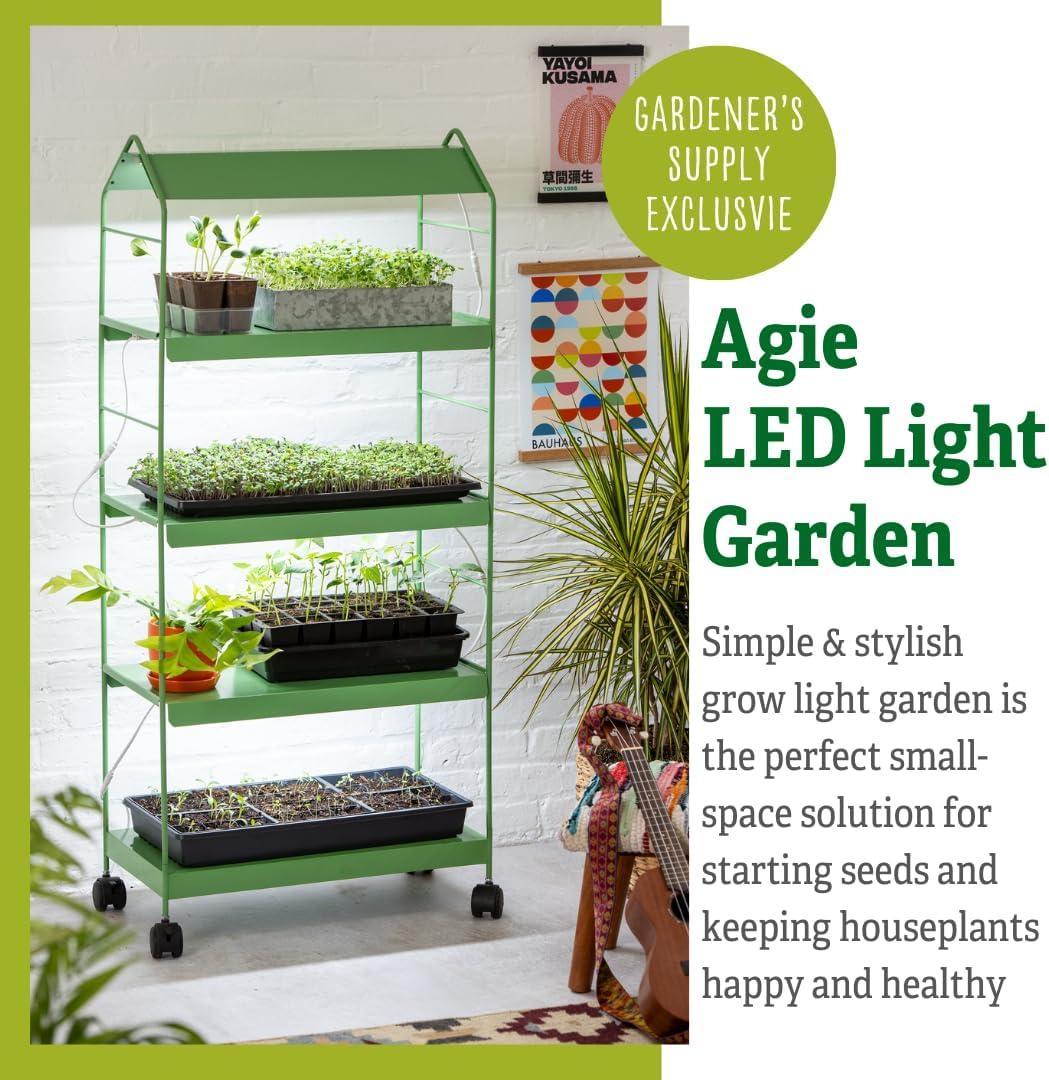 Gardener's Supply Company Agie LED Grow Light Standing Shelf