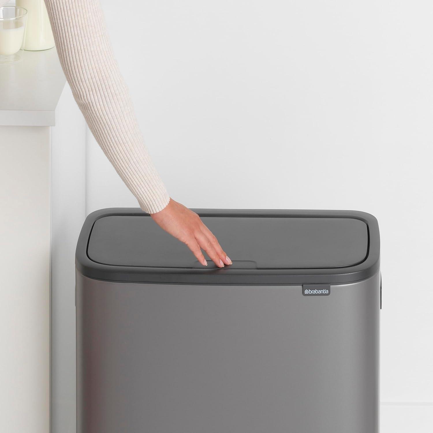 Brabantia Bo Touch Top Trash Can, 16 Gallon